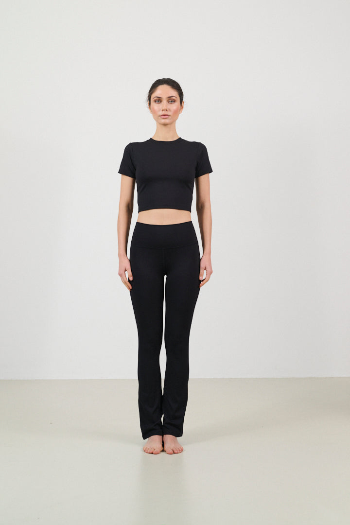 River Lift High-Waisted Flare Legging - Black