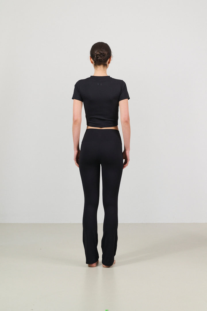 River Lift High-Waisted Flare Legging - Black
