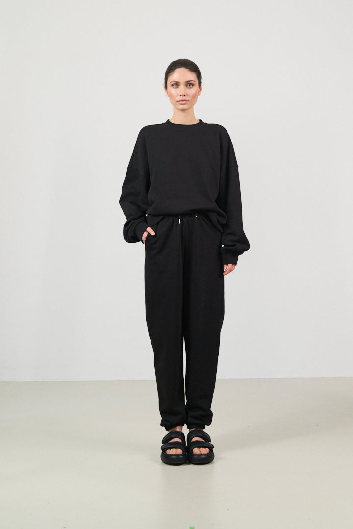 Zane 100% Organic Cotton Jogger - Black