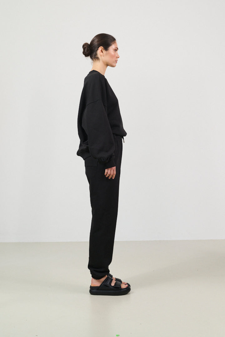 Zane 100% Organic Cotton Jogger - Black