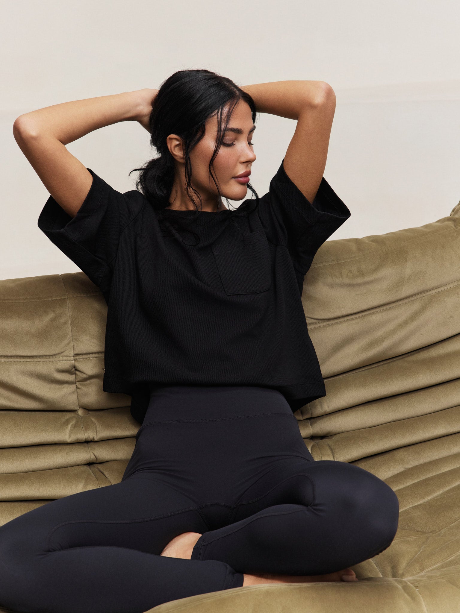 Lilly No Front Seam Legging - Black