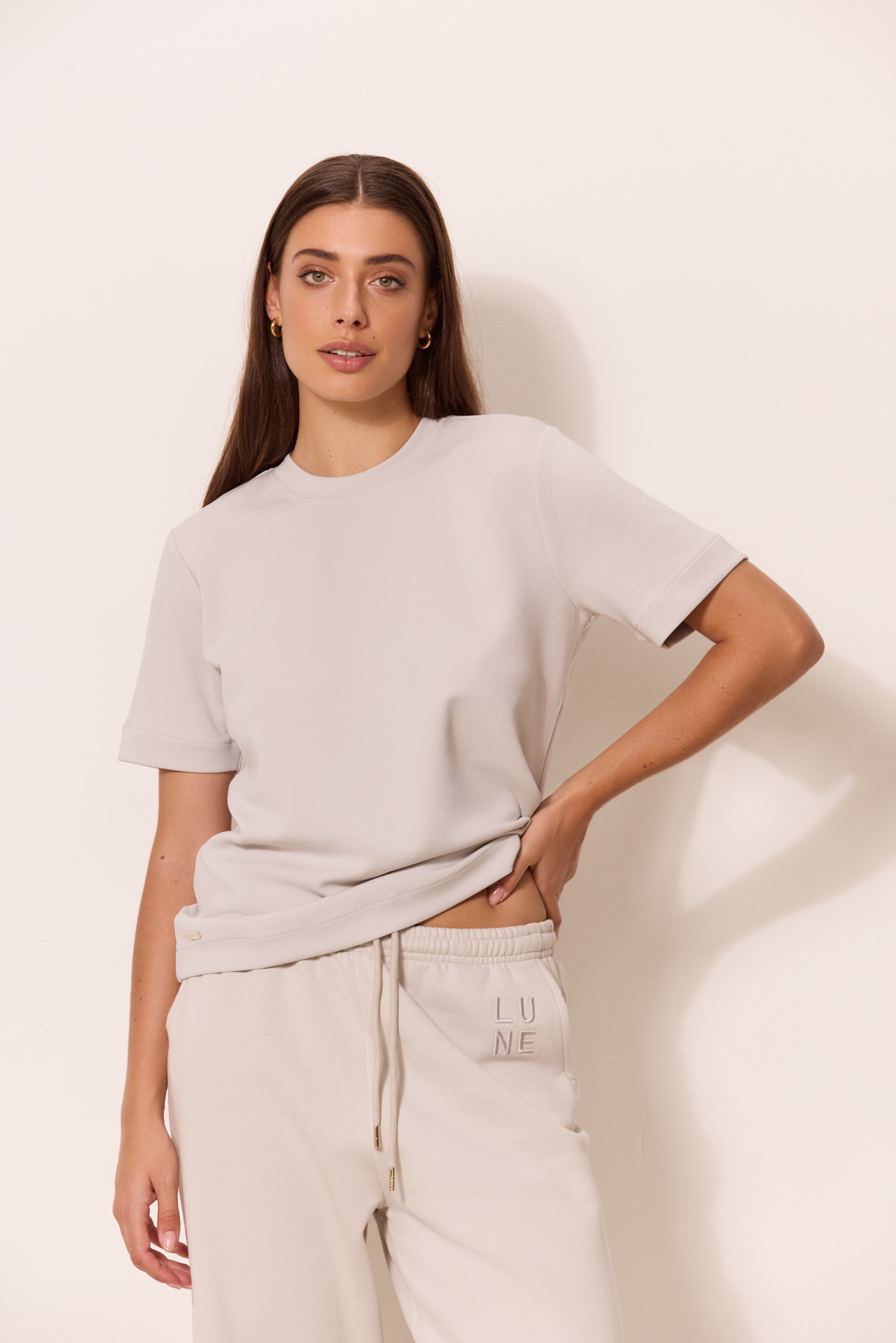 Eva Modal Blend Slim Fit Tee - Vapor Blue