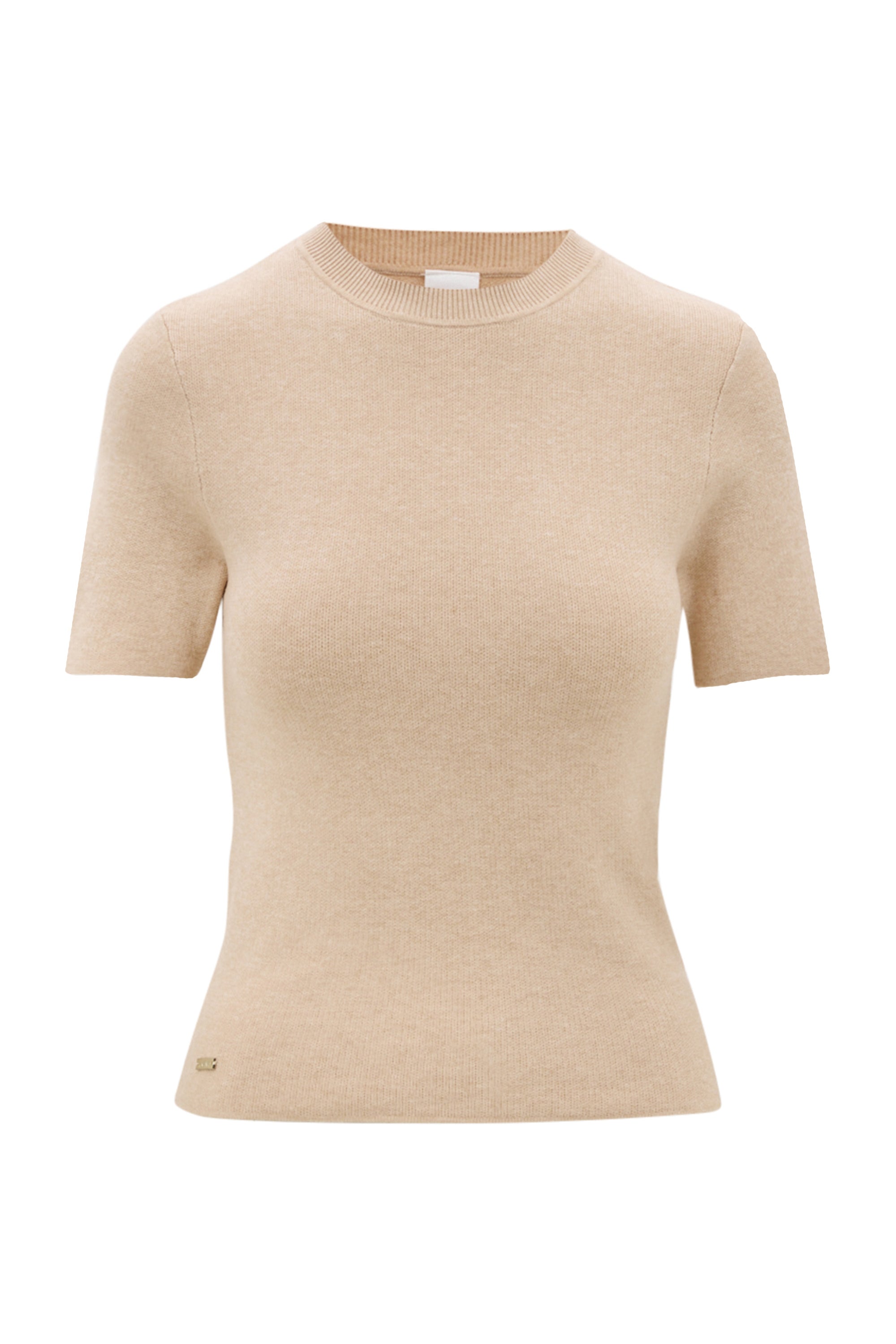 Olly Regular Short Sleeve Tee - Beige Melange