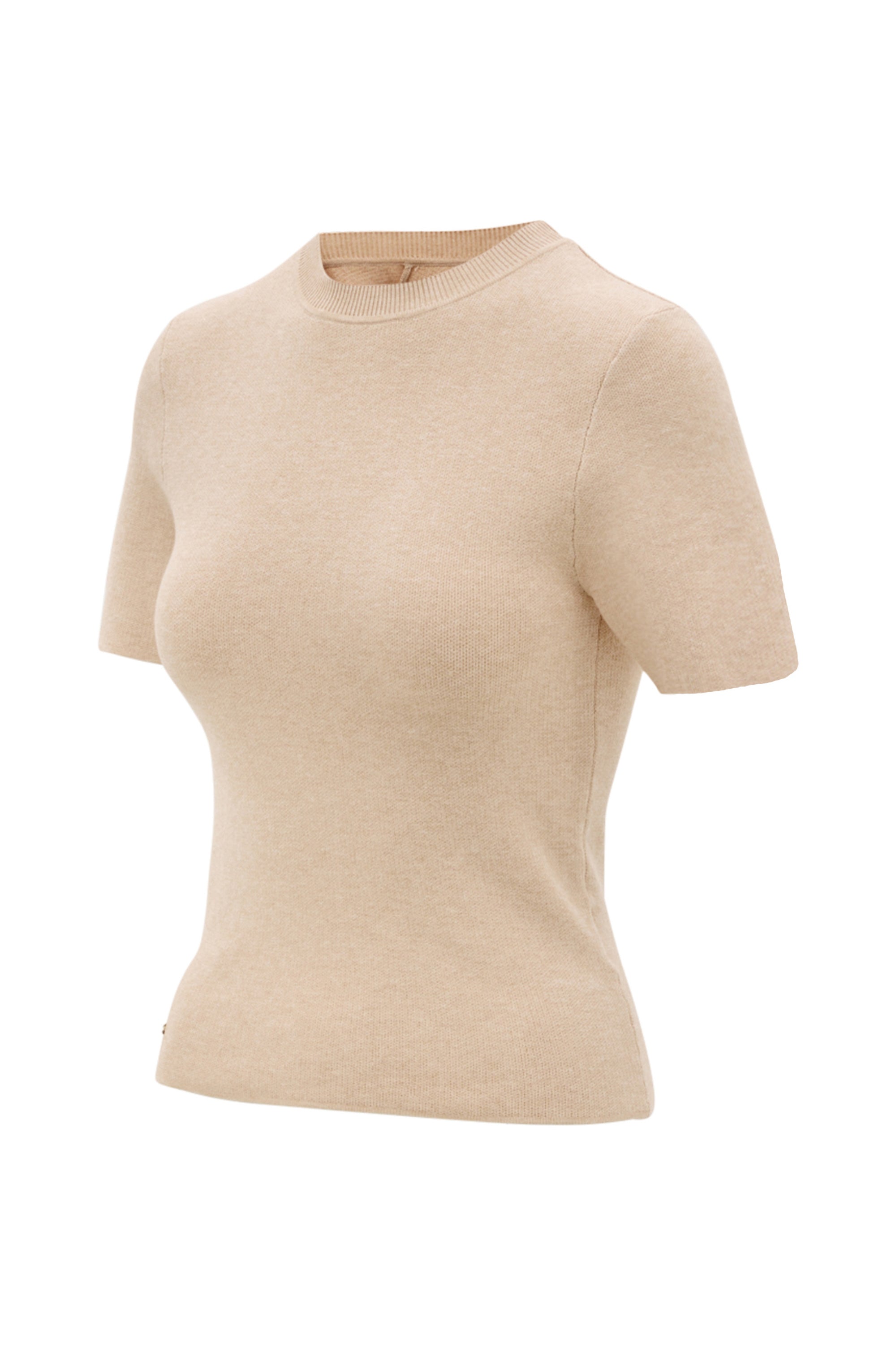 Olly Regular Short Sleeve Tee - Beige Melange