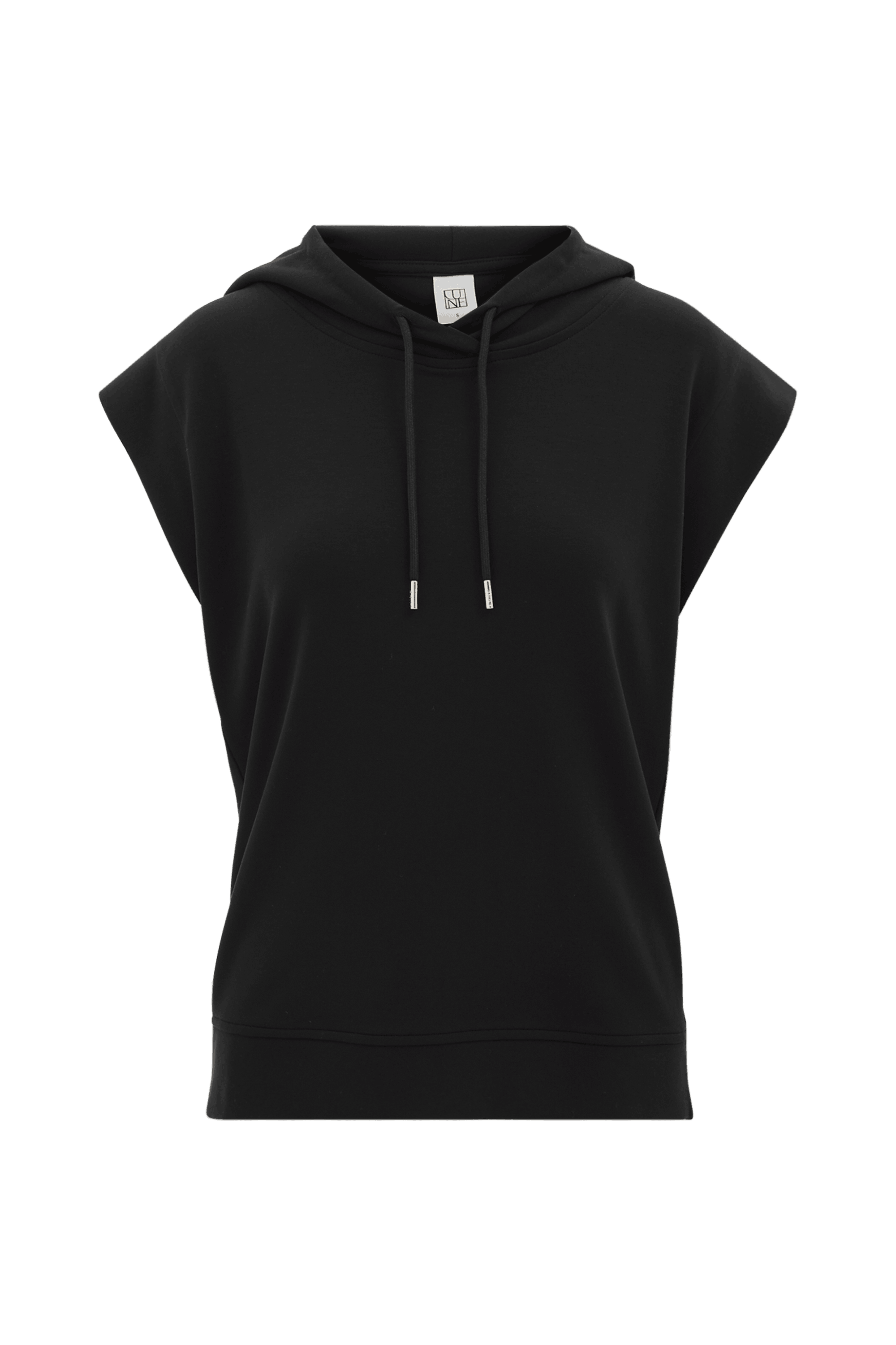 Eva Sleeveless Hoodie - Black