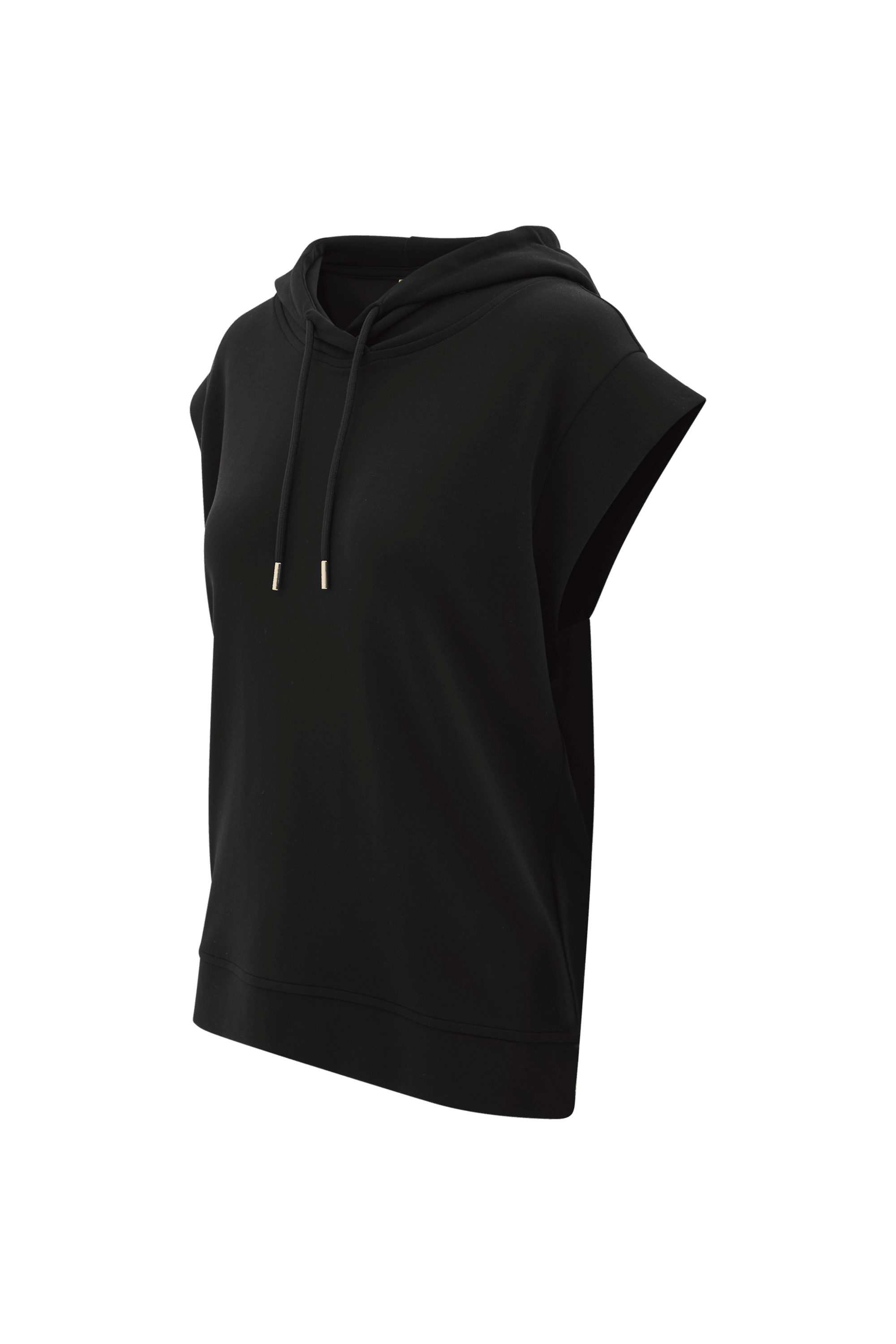 Eva Sleeveless Hoodie - Black