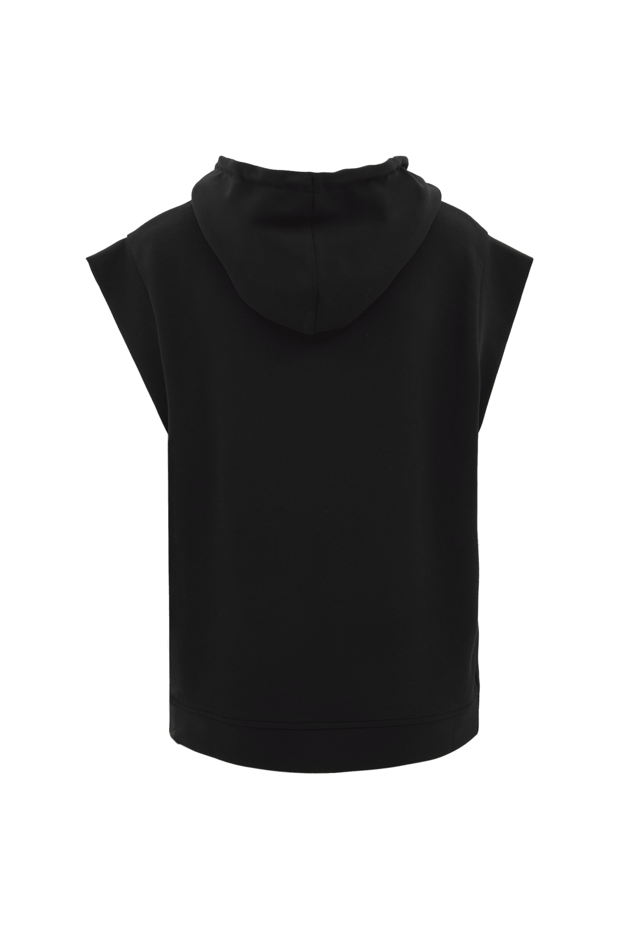 Eva Sleeveless Hoodie - Black