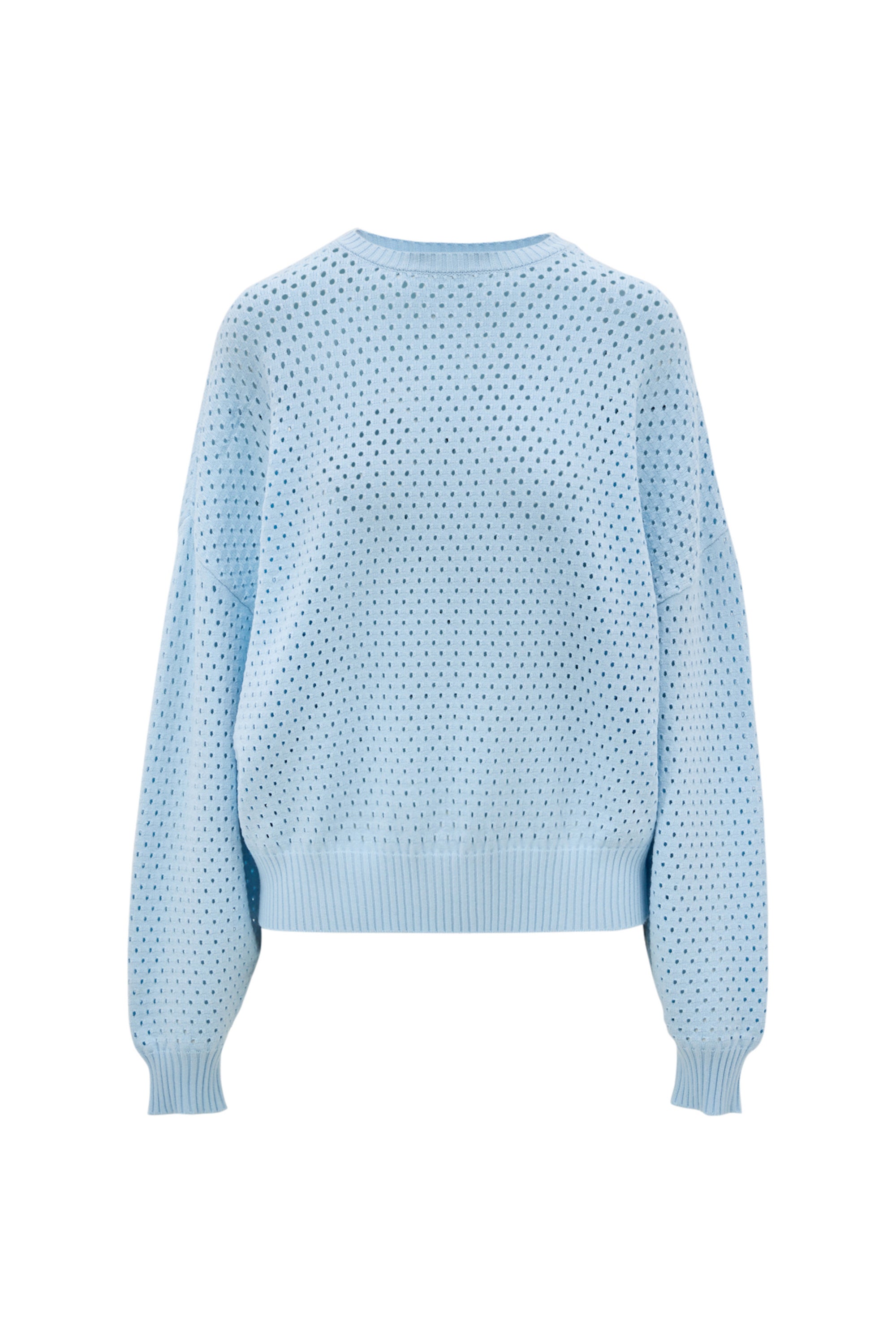 Olly Crochet Sweater - Ice Blue