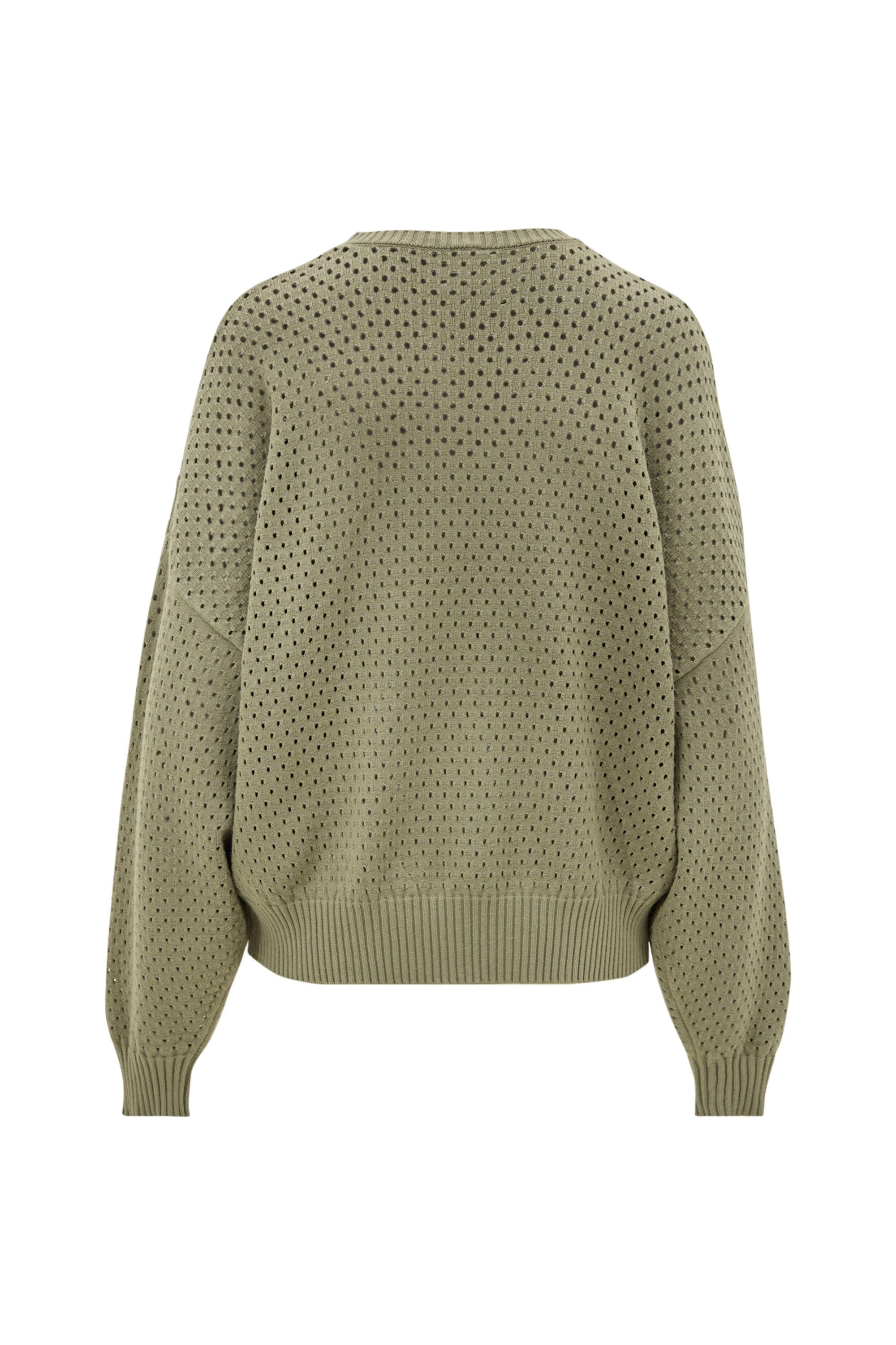 Olly Crochet Sweater - Olive