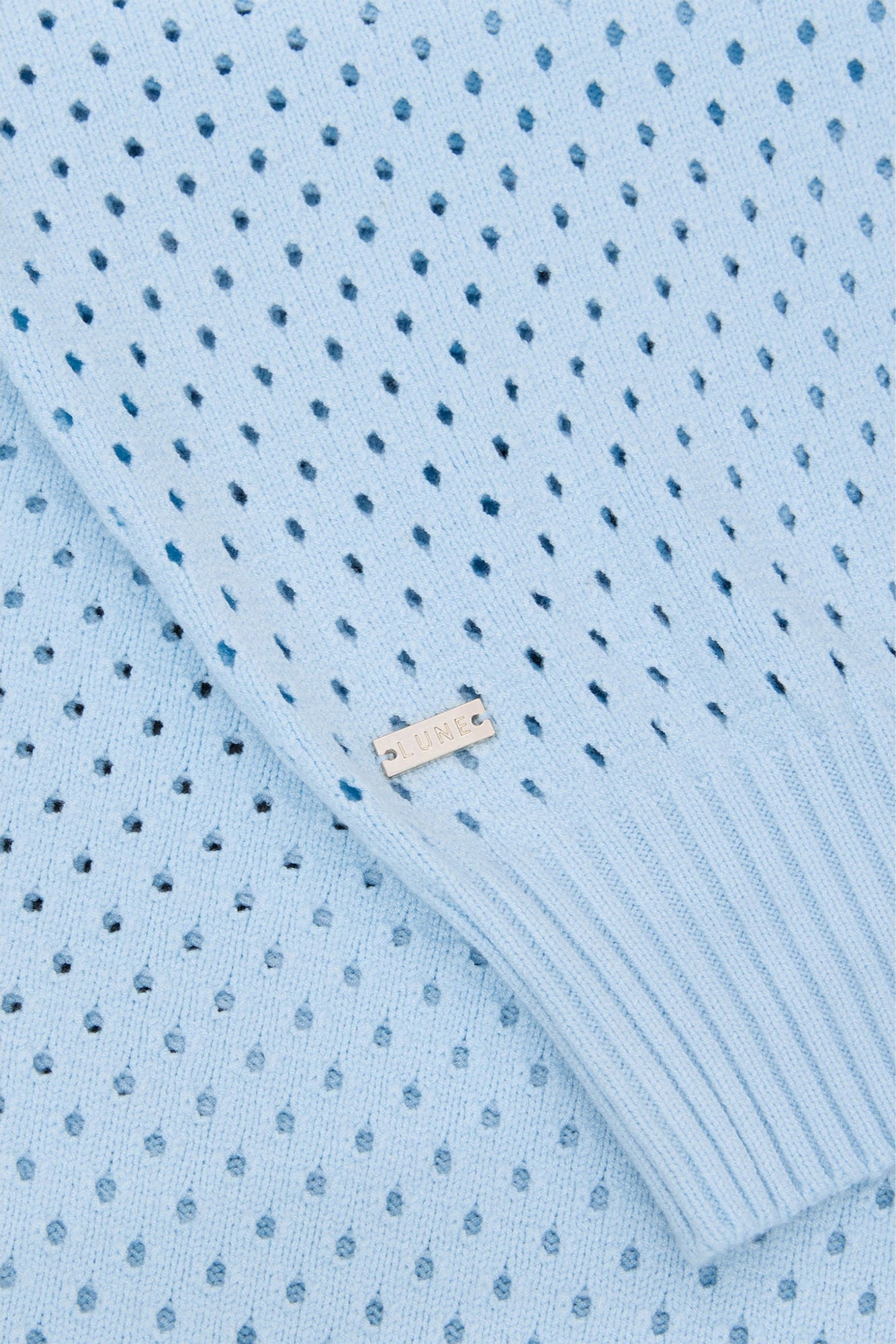 Olly Crochet Sweater - Ice Blue