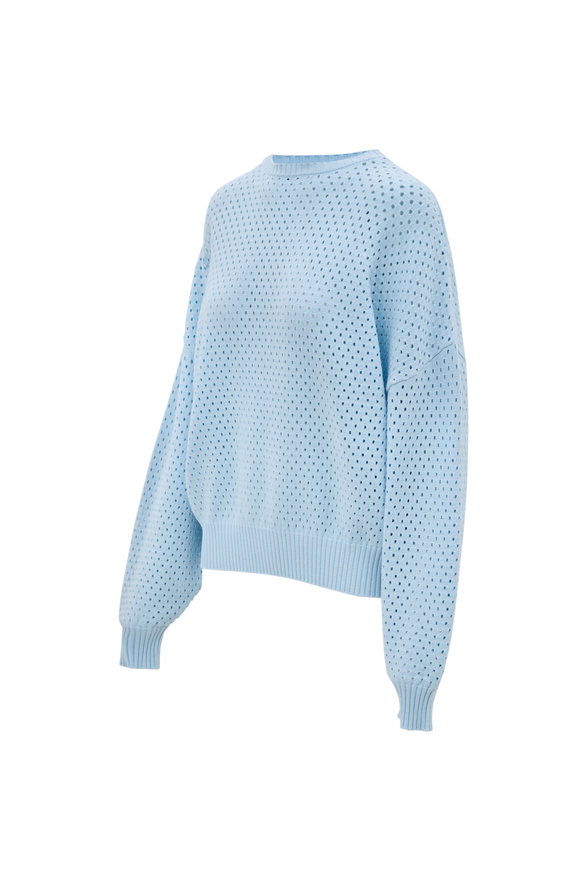 Olly Crochet Sweater - Ice Blue