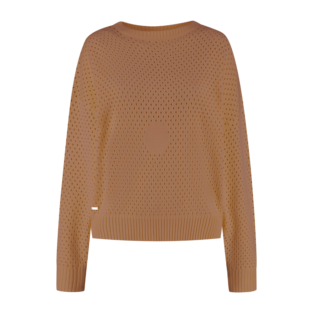Olly Crochet Sweater - Light Toffee