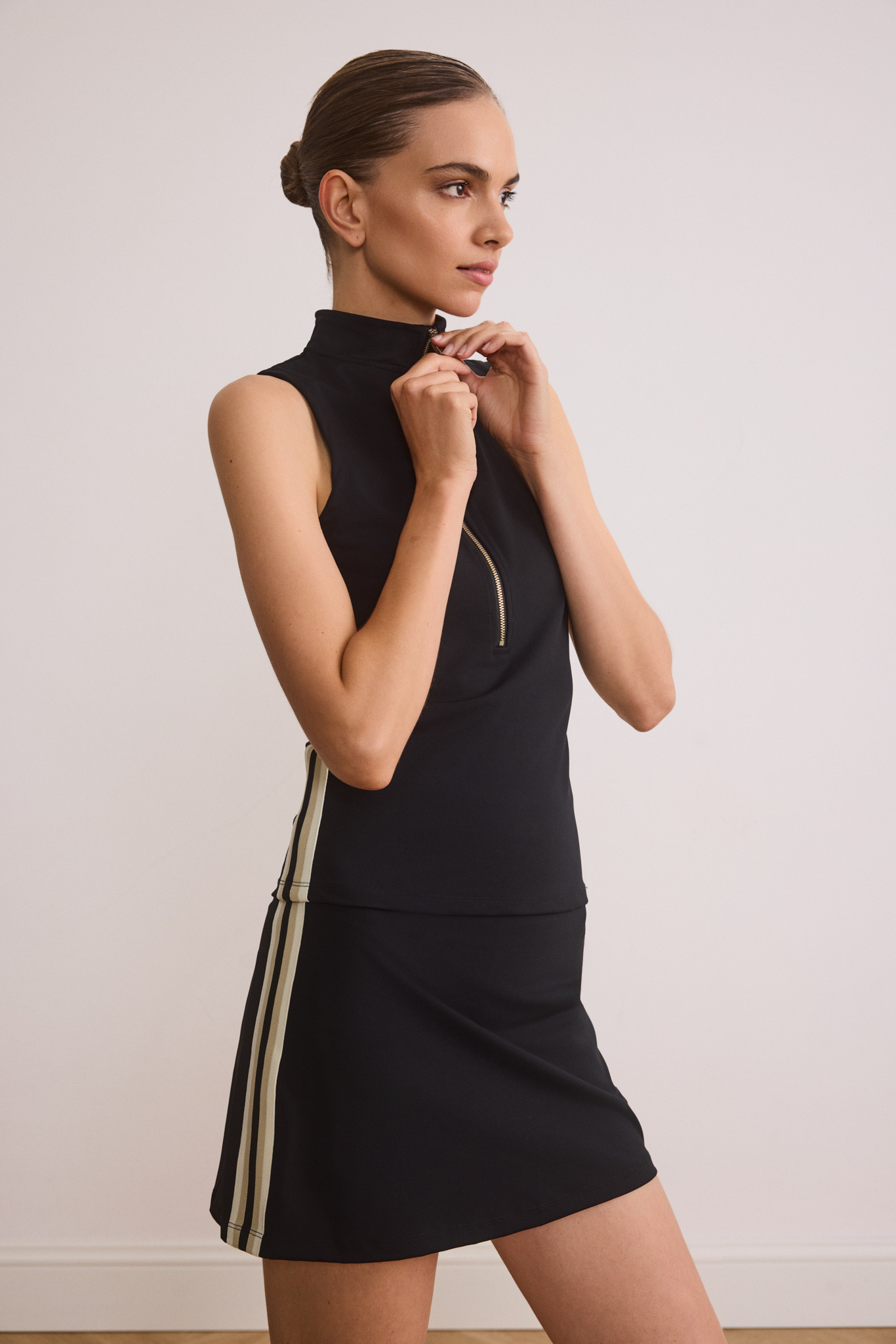 River Lift Sleeveless Polo - Black