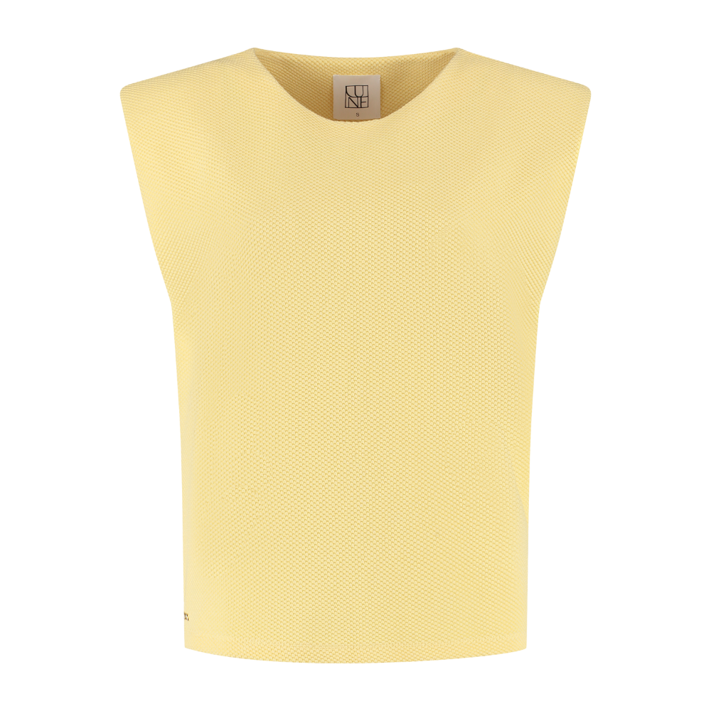 Moon Padded Shoulder Top - Vanilla