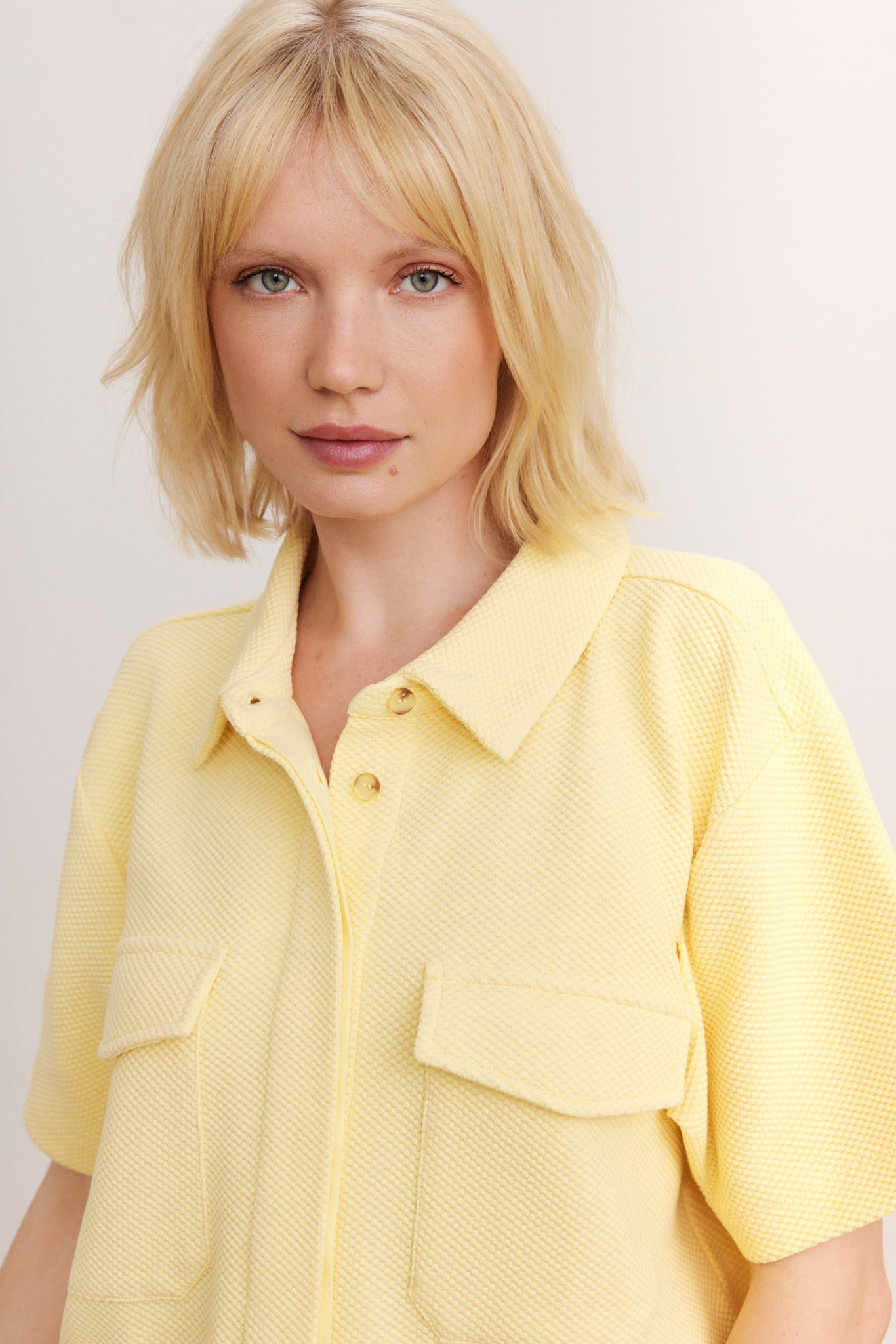 Moon Short Sleeve Blouse - Vanilla