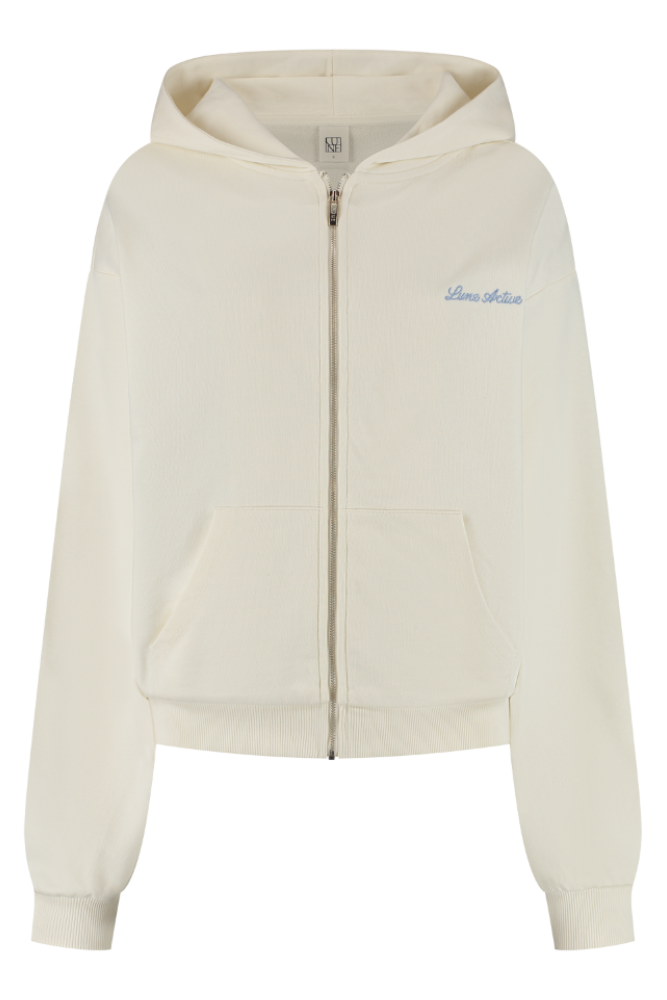 Zoya Zip Up Hoodie Sweatshirt - Marshmellow