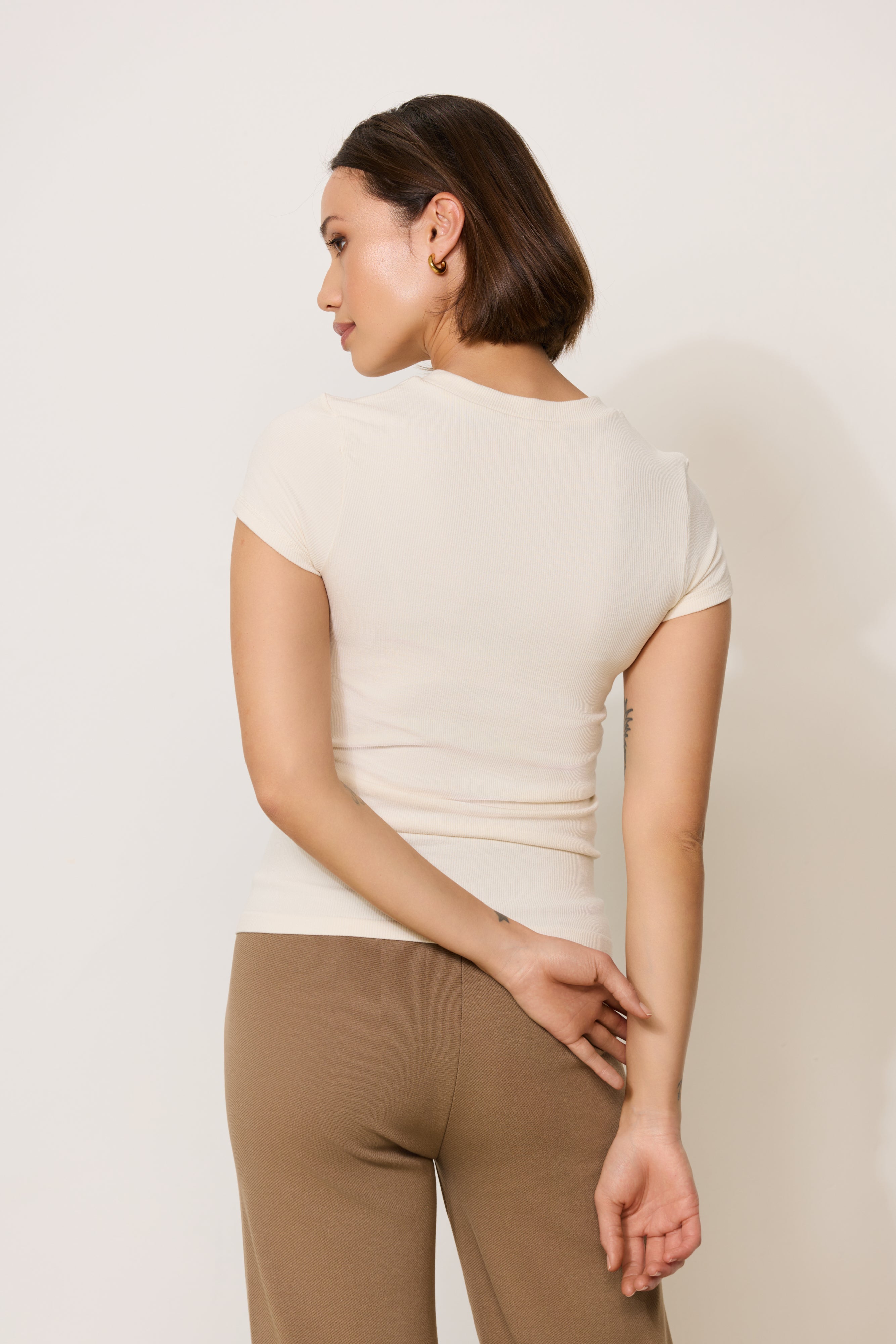 Maia Micromodal Short Sleeve Tee - Marshmellow