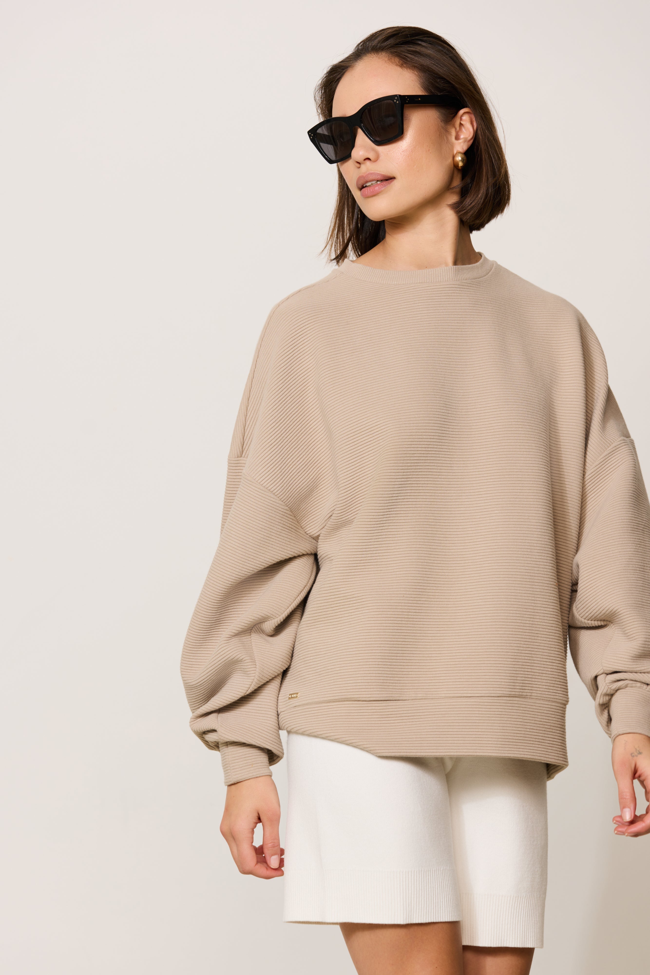Amber Modern Fit Crew - Pure Cashmere