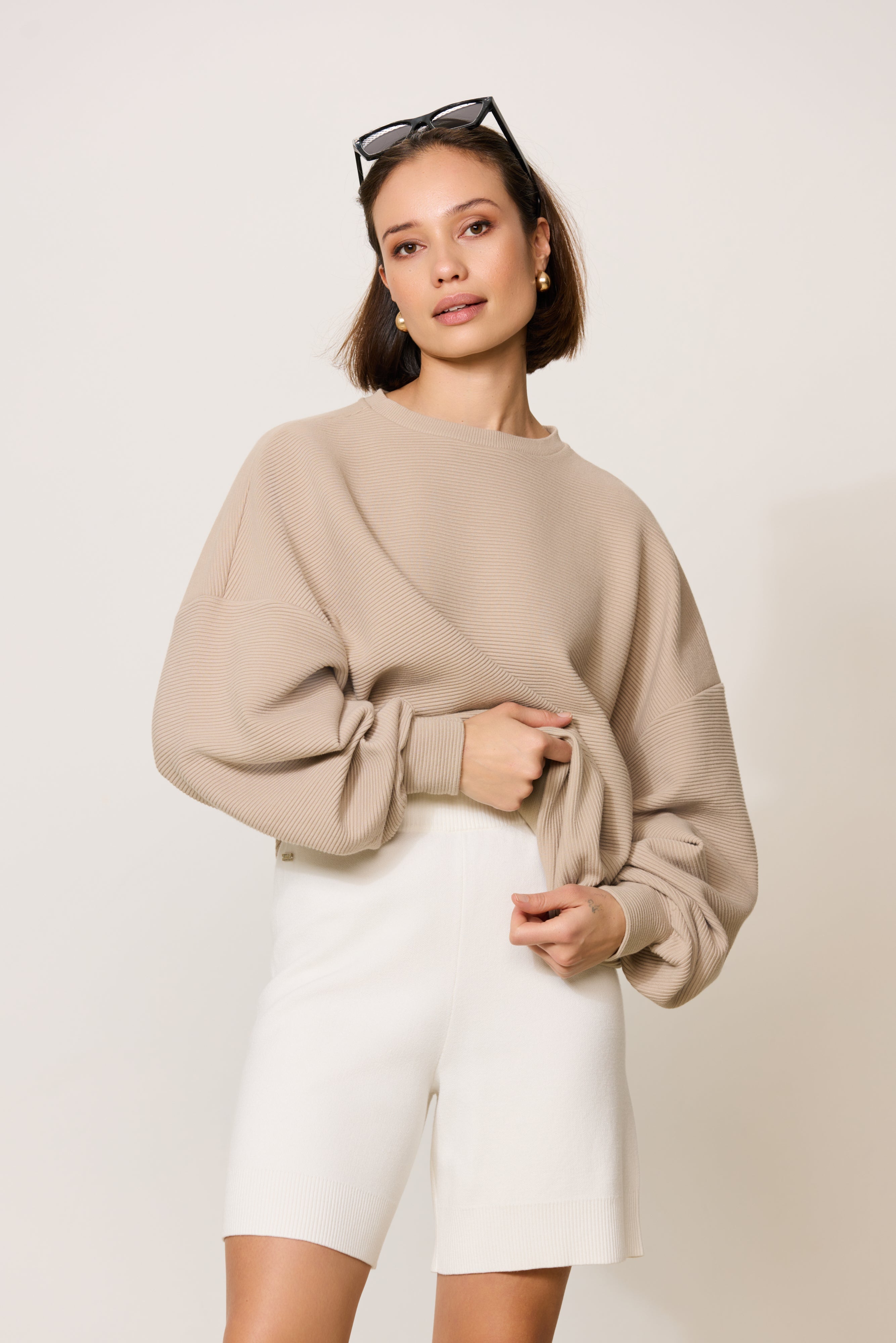 Amber Modern Fit Crew - Pure Cashmere
