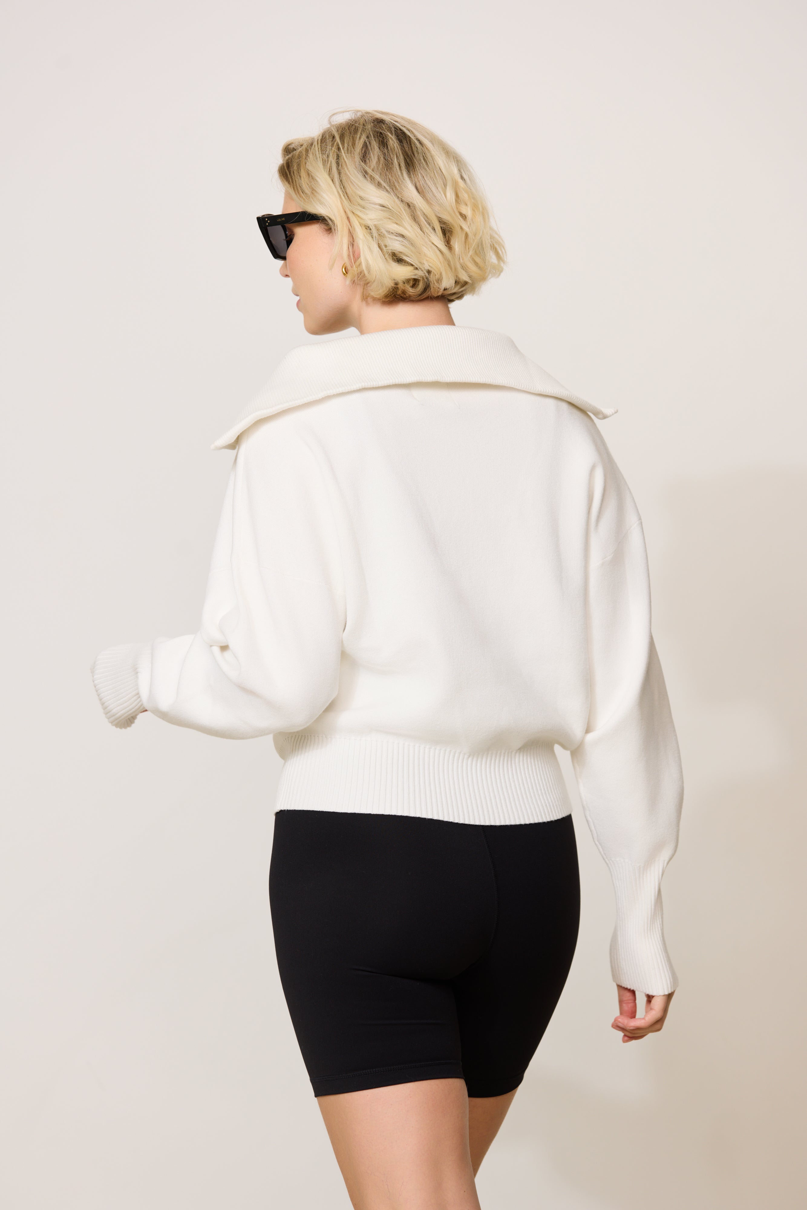 Olly Half-Zip Sweater - Marshmellow