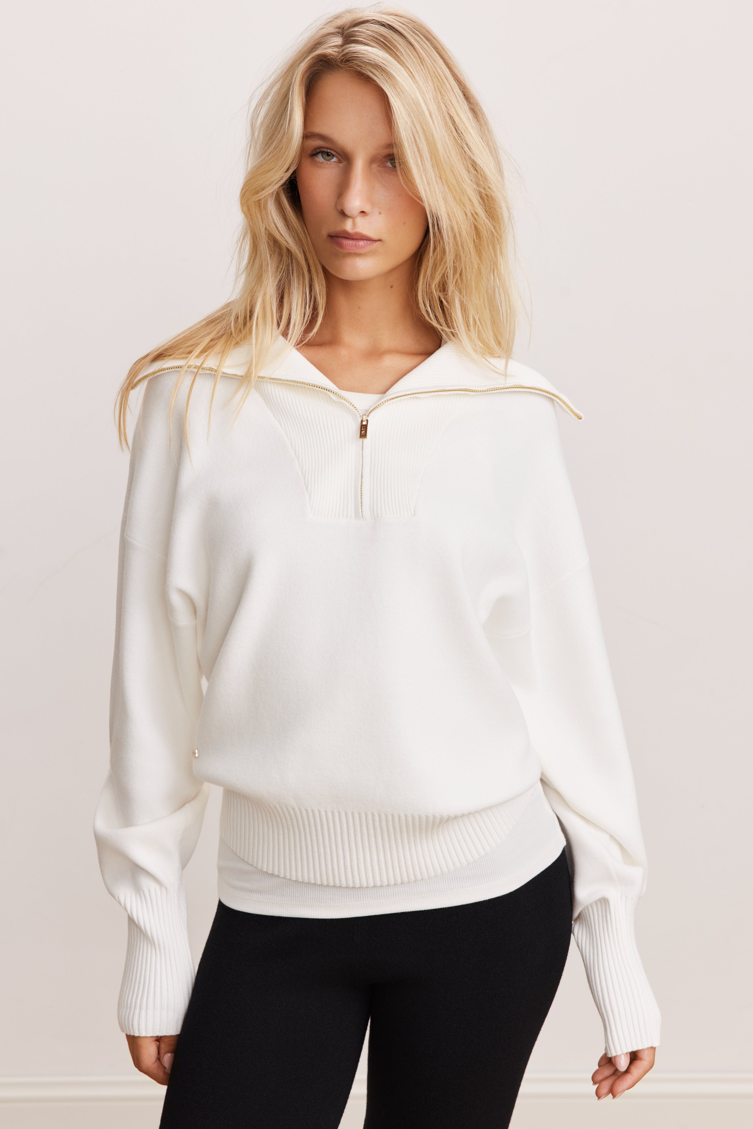 Olly Half-Zip Sweater - Marshmellow