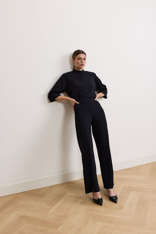 Eva Wide Leg Pants - Black