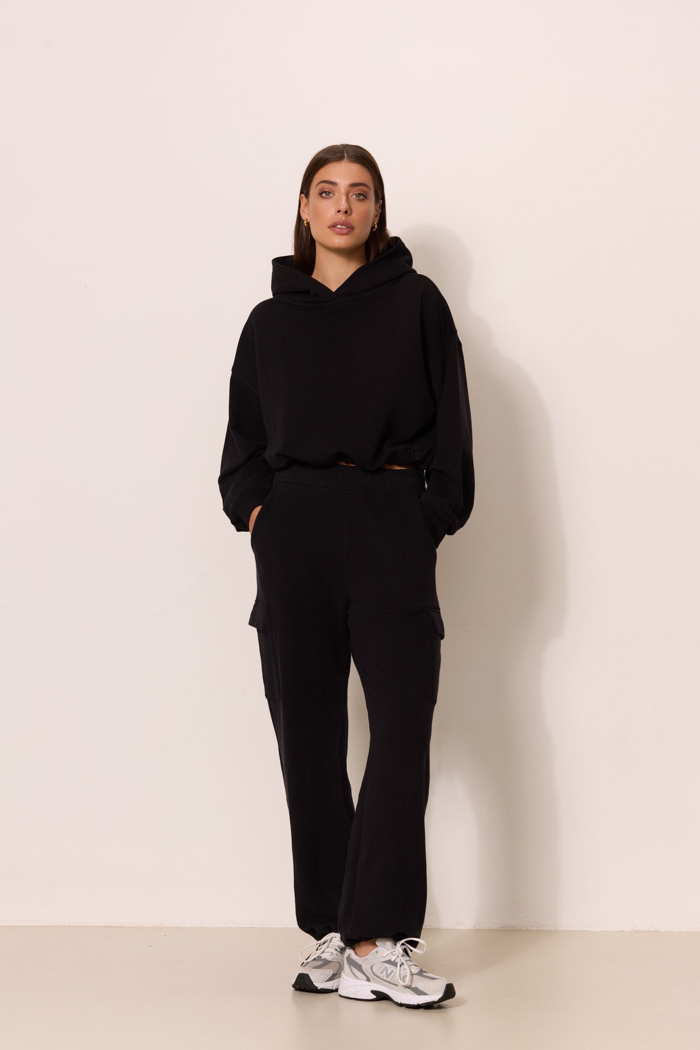 Finn Cozy Cargo Pants - Black
