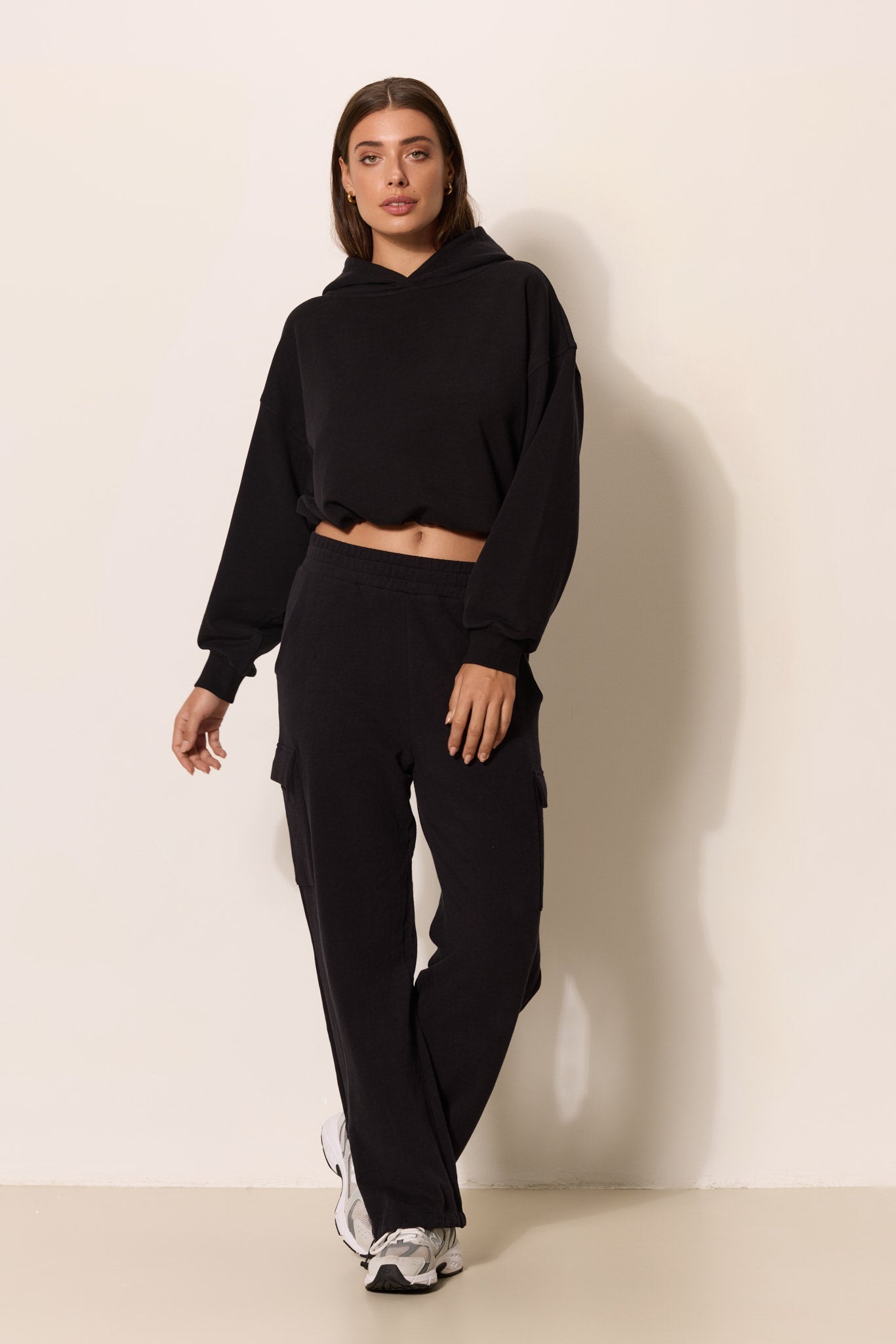 Finn Cozy Cargo Pants - Black