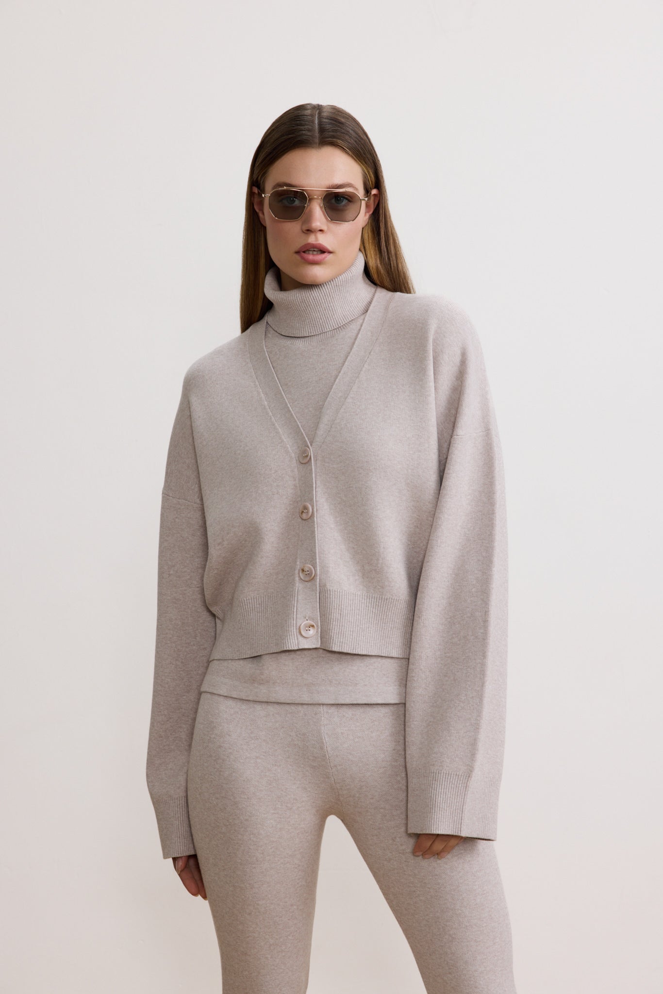 Olly Sleeveless Turtleneck - Feather Grey