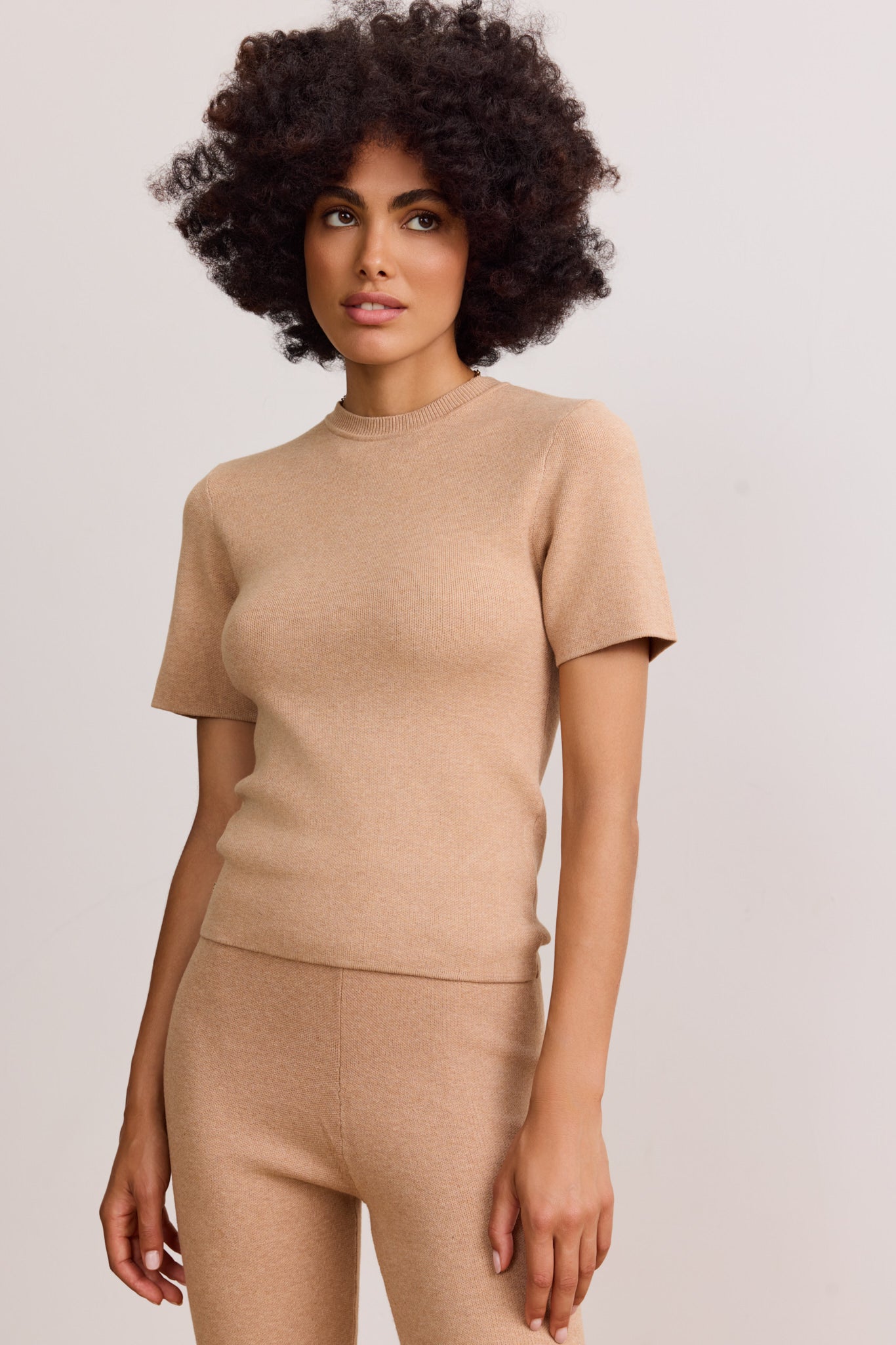 Olly Regular Short Sleeve Tee - Camel