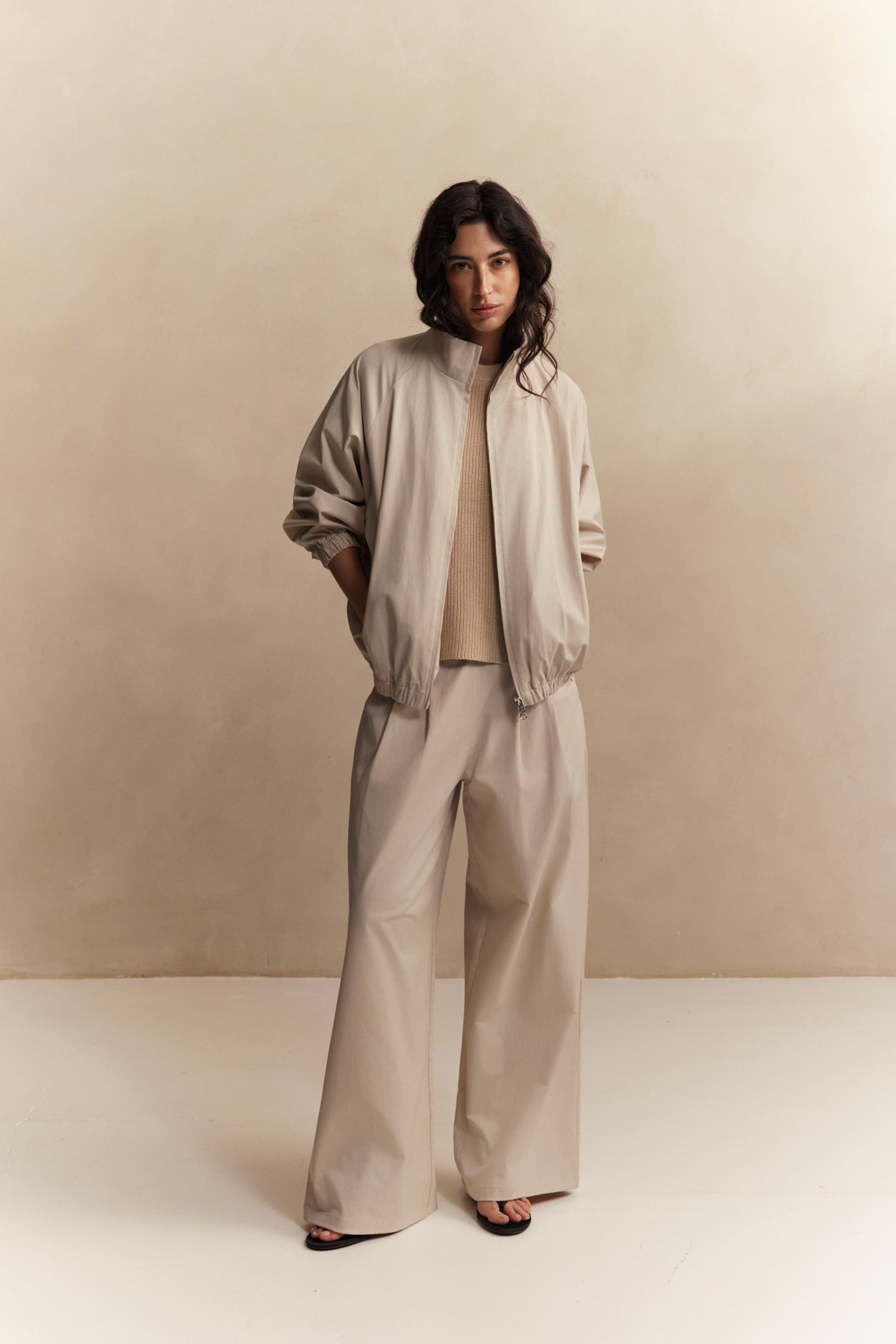Norah Wide Leg - Beige