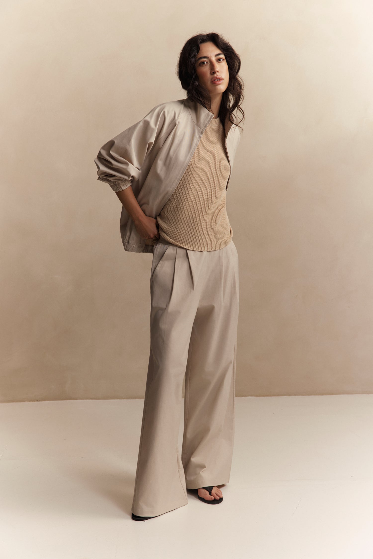 Norah Wide Leg - Beige