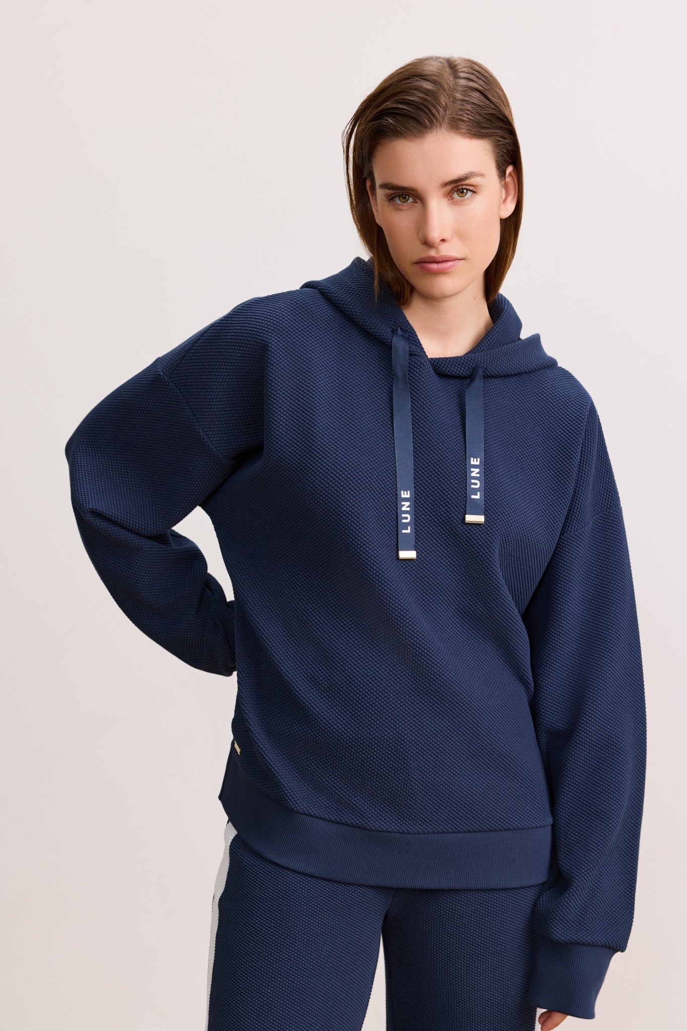Moon Classic Corded Hoodie - Night Blue