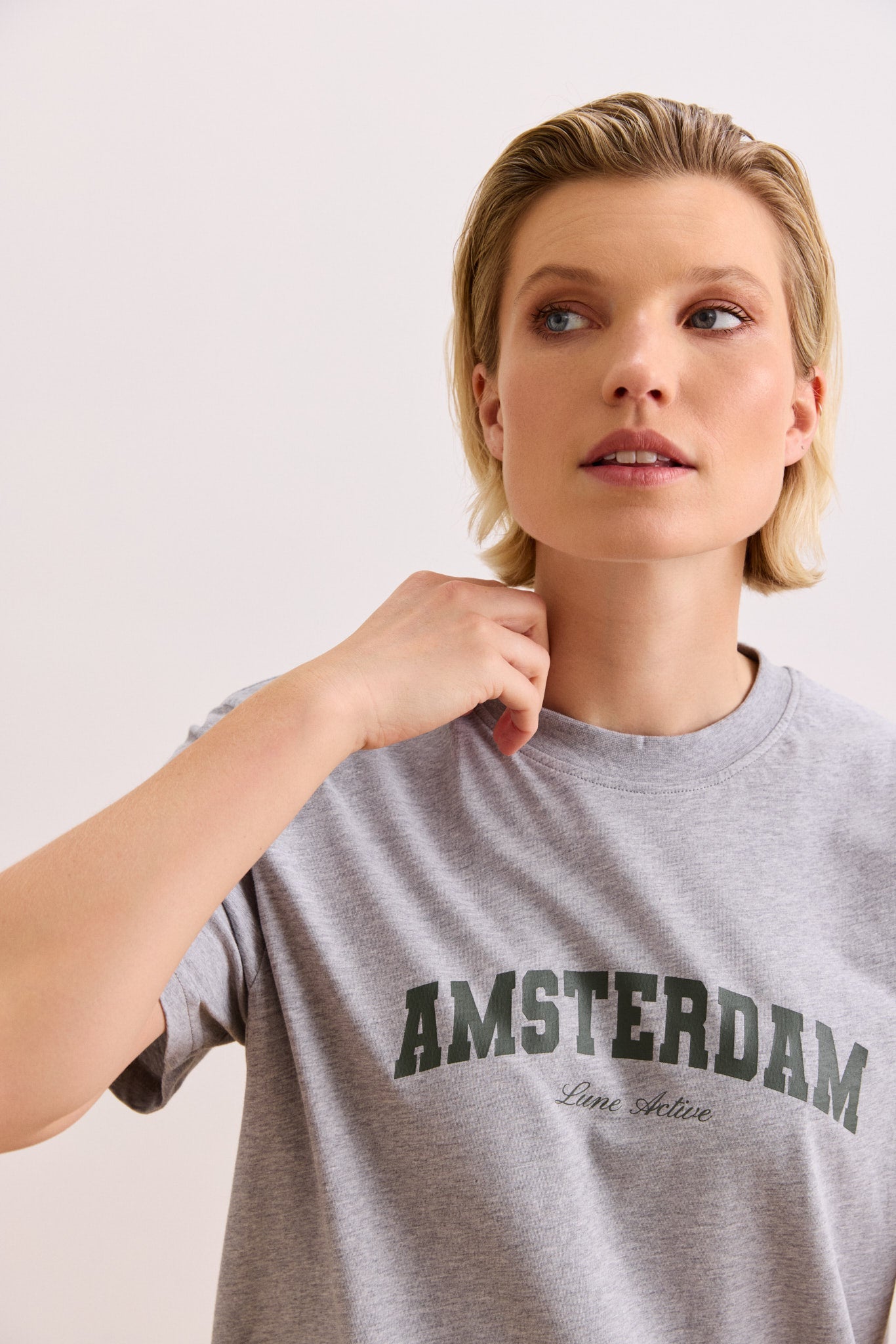 Demi Amsterdam Tee - Grey Melange