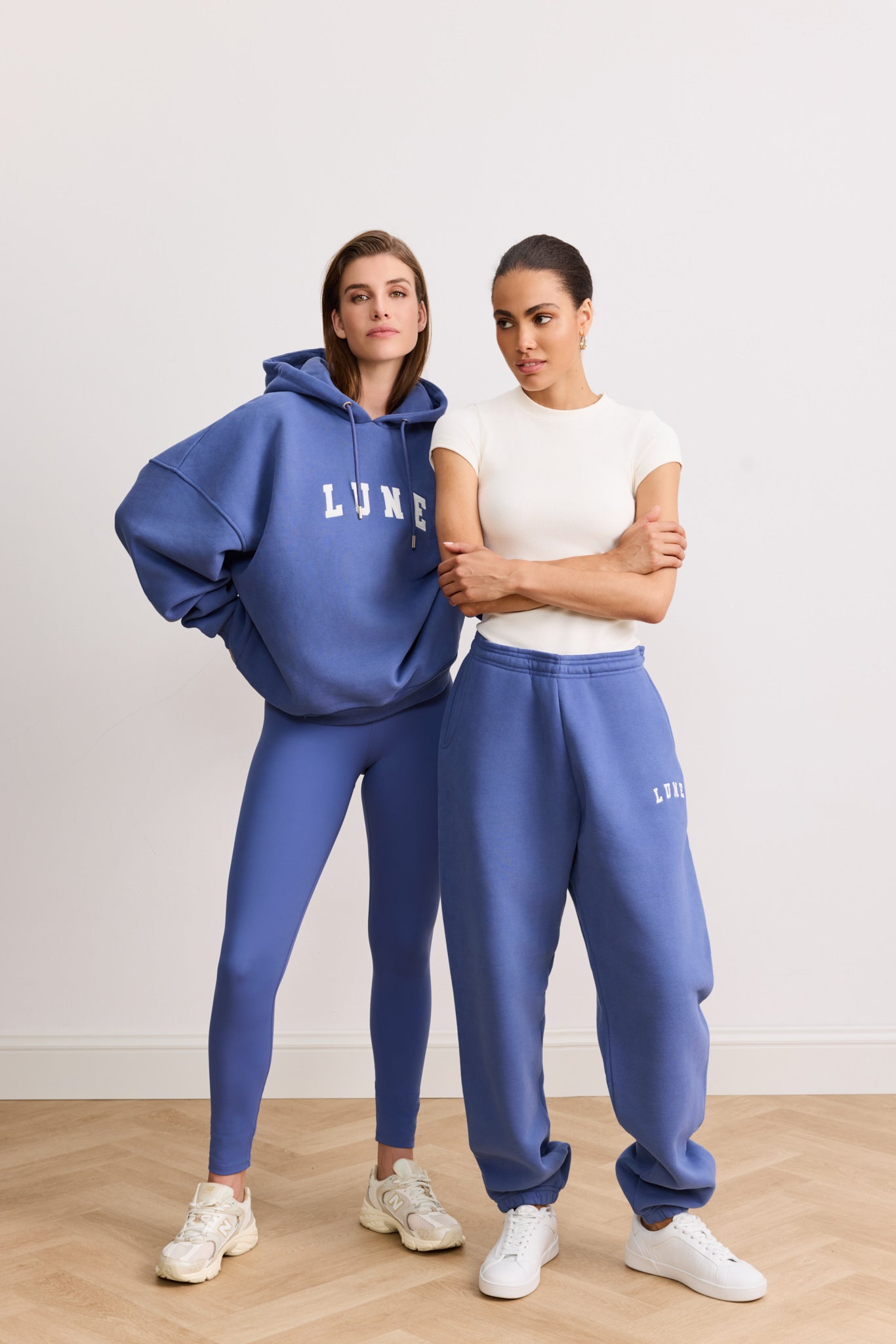 Zoe Logo Hoodie - Steel Blue