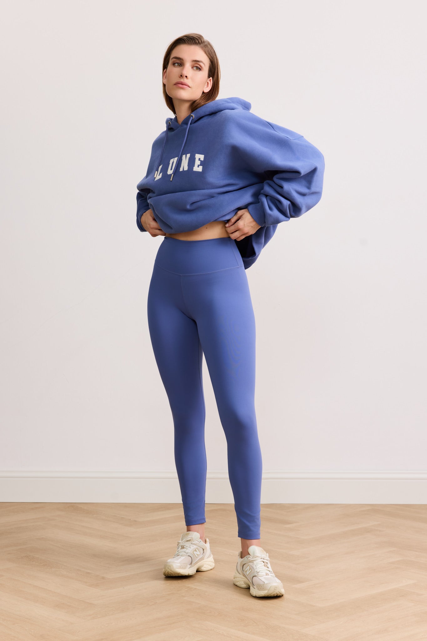 Zoe Logo Hoodie - Steel Blue