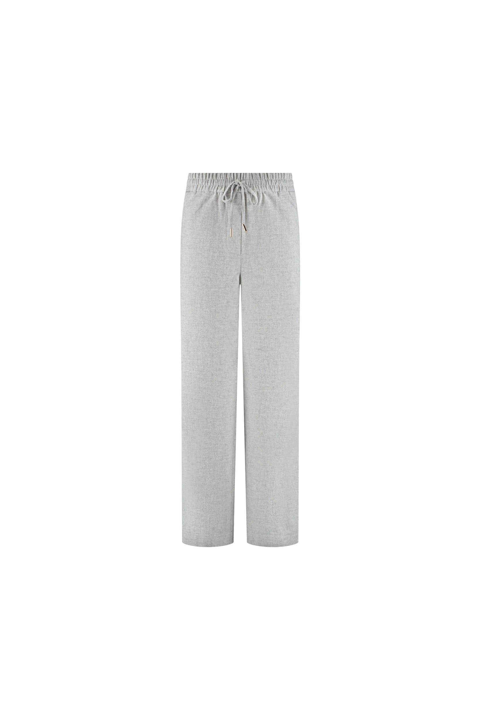 Izzy Drawstring Trousers - Grey Melange