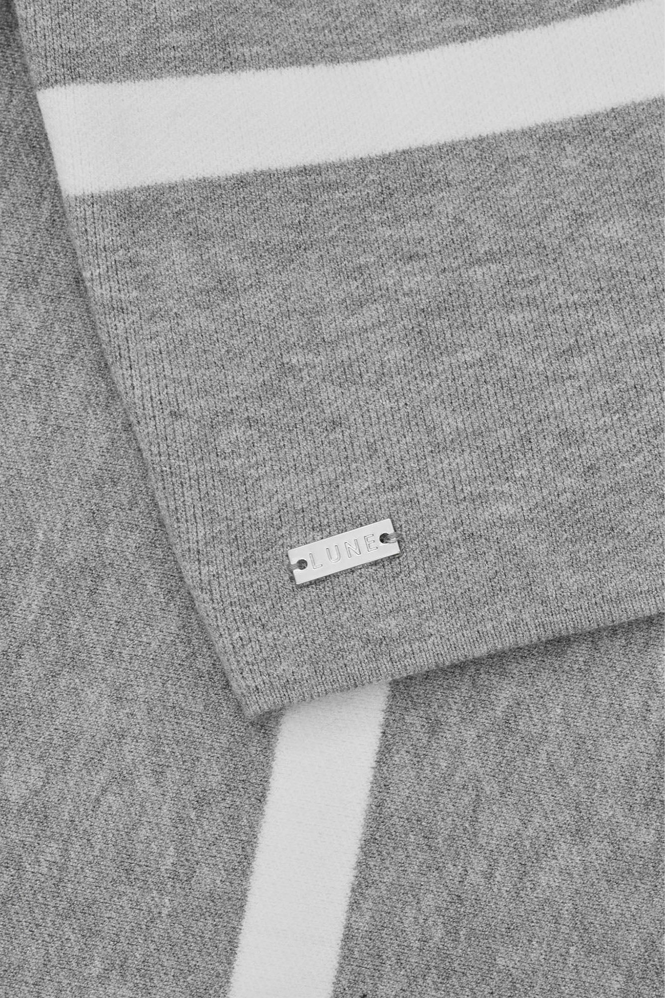 Olly Cropped Striped Sweater - Grey Melange / Marshmellow