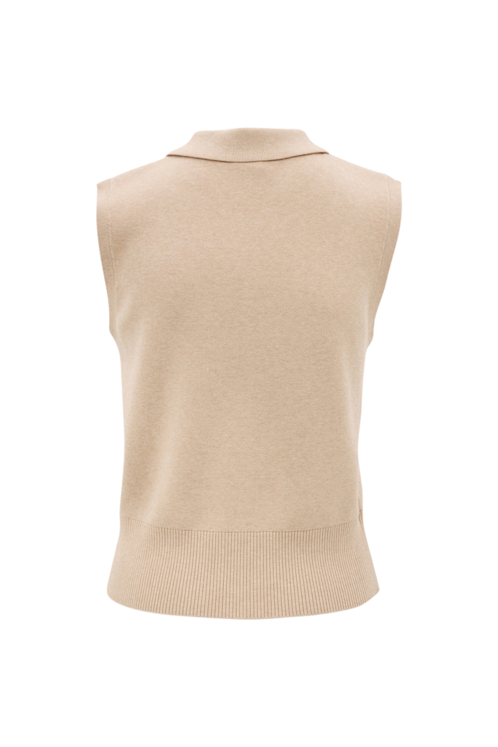 Olly Sleeveless Cardigan - Beige Melange