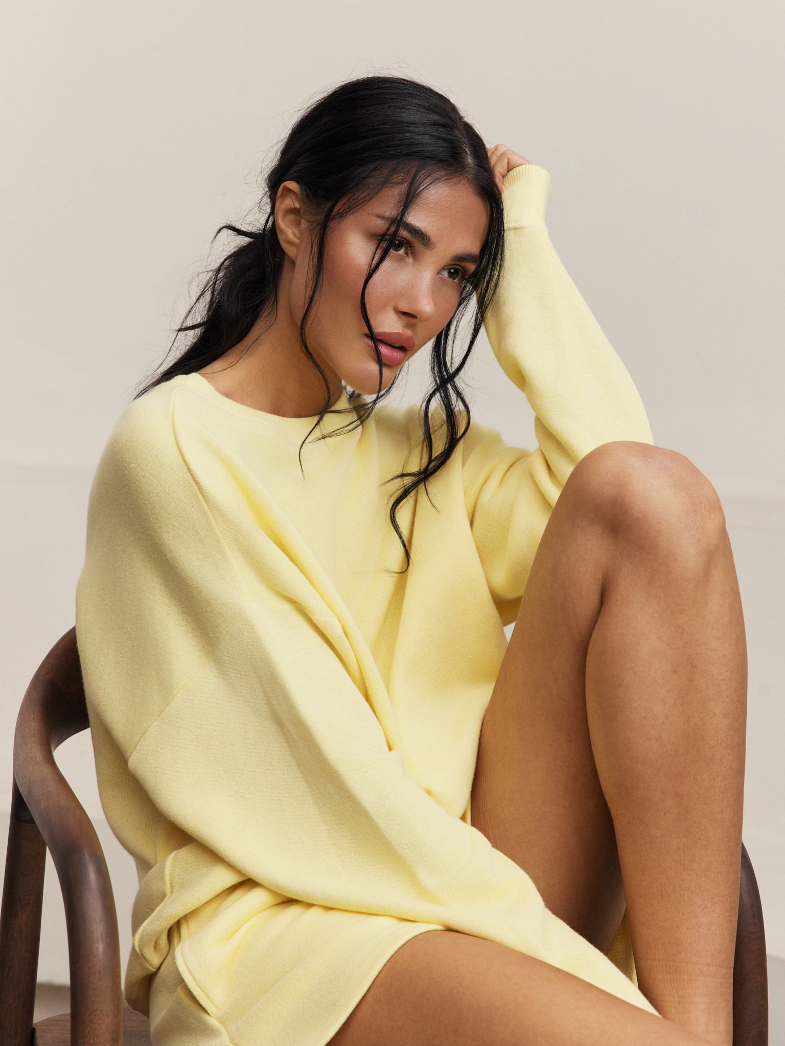 Amelia Crewneck Sweatshirt - Vanilla