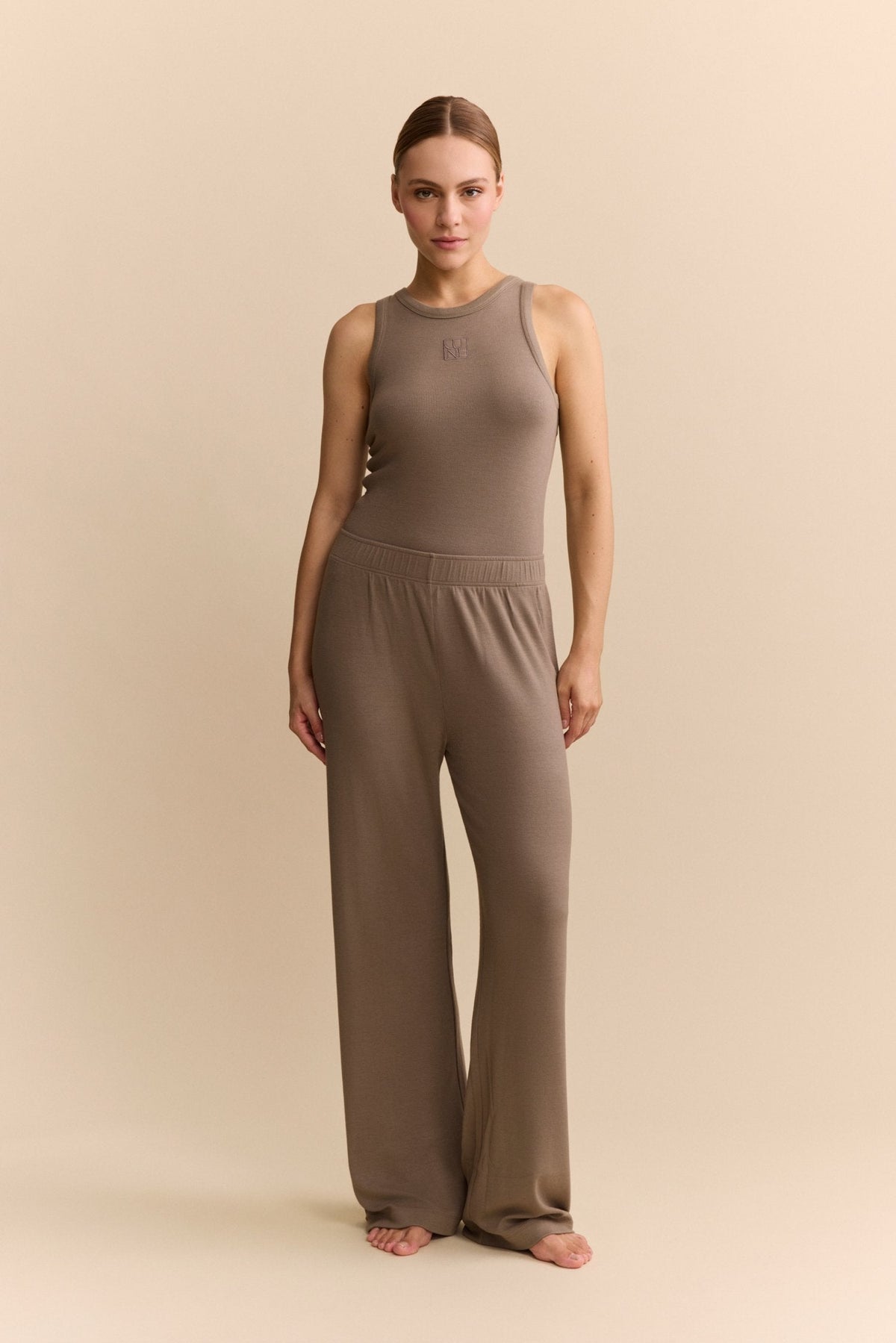 Mila Straight Pants - Walnut