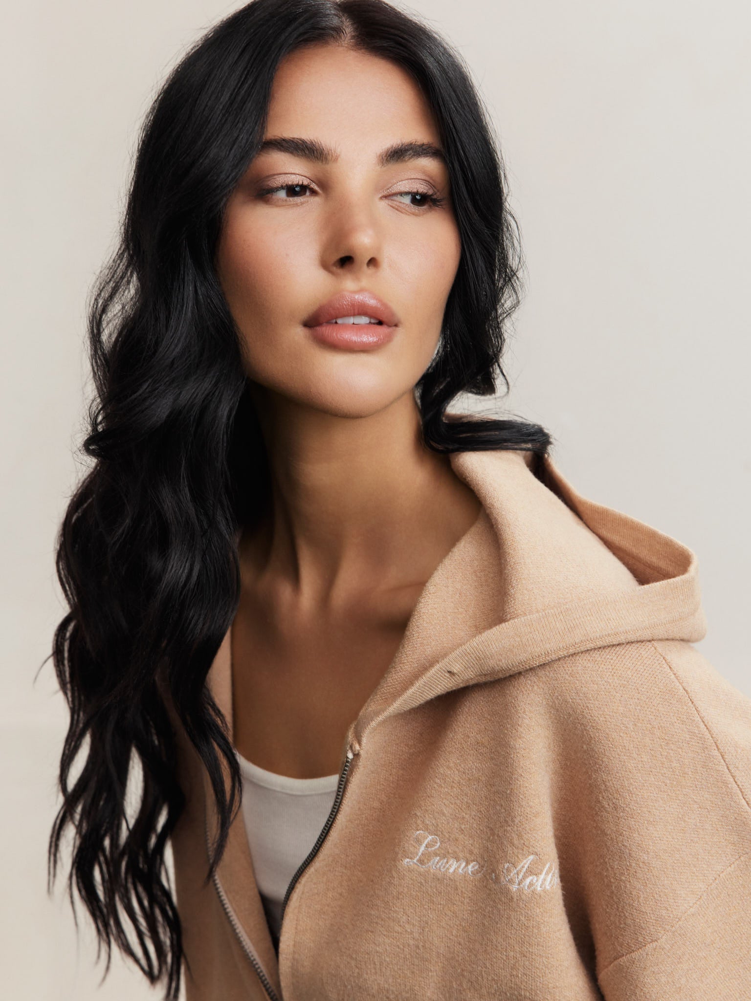 Olly Zip Up Cardigan - Camel