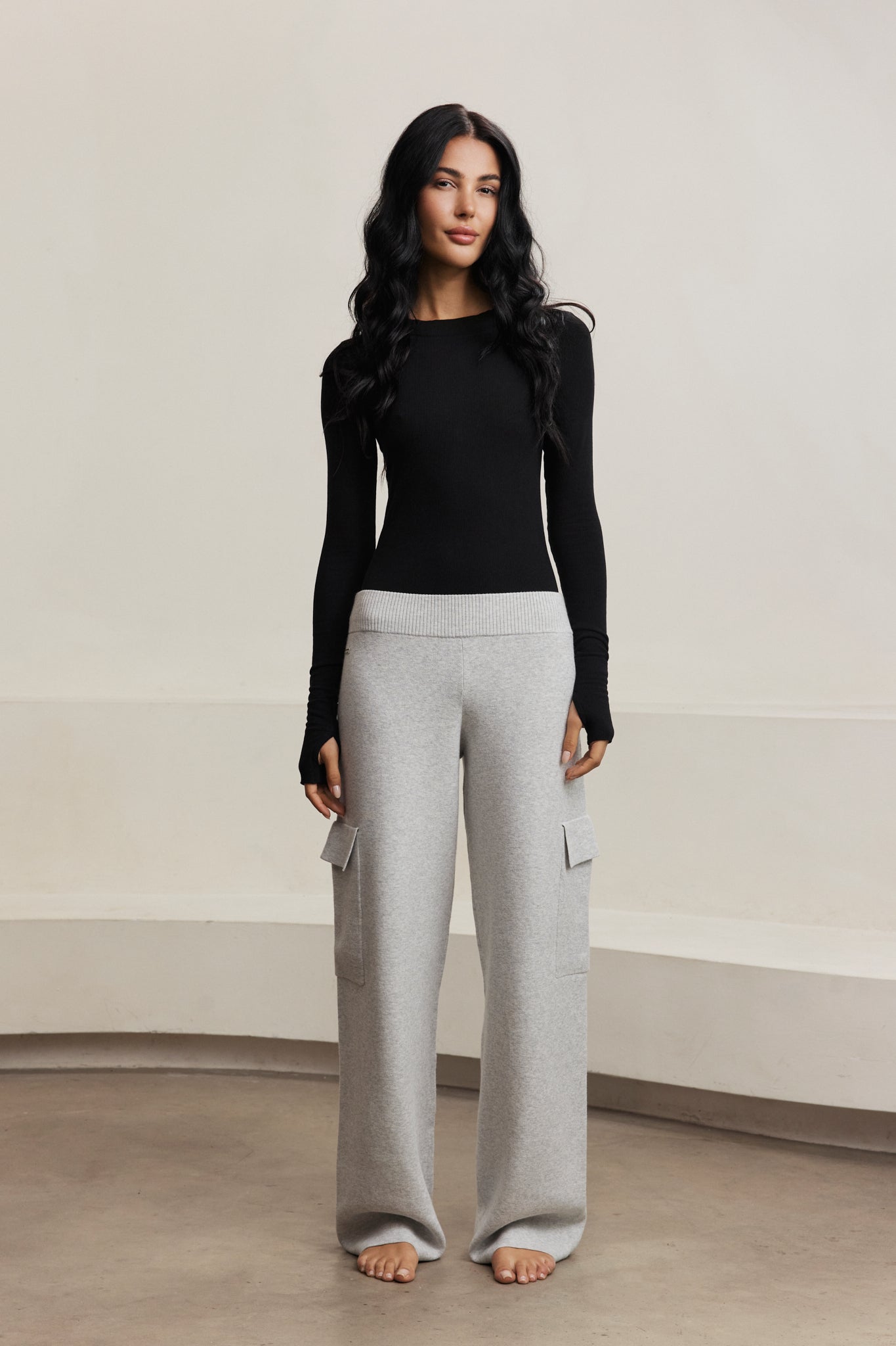 Olly Cargo Pants - Grey Melange