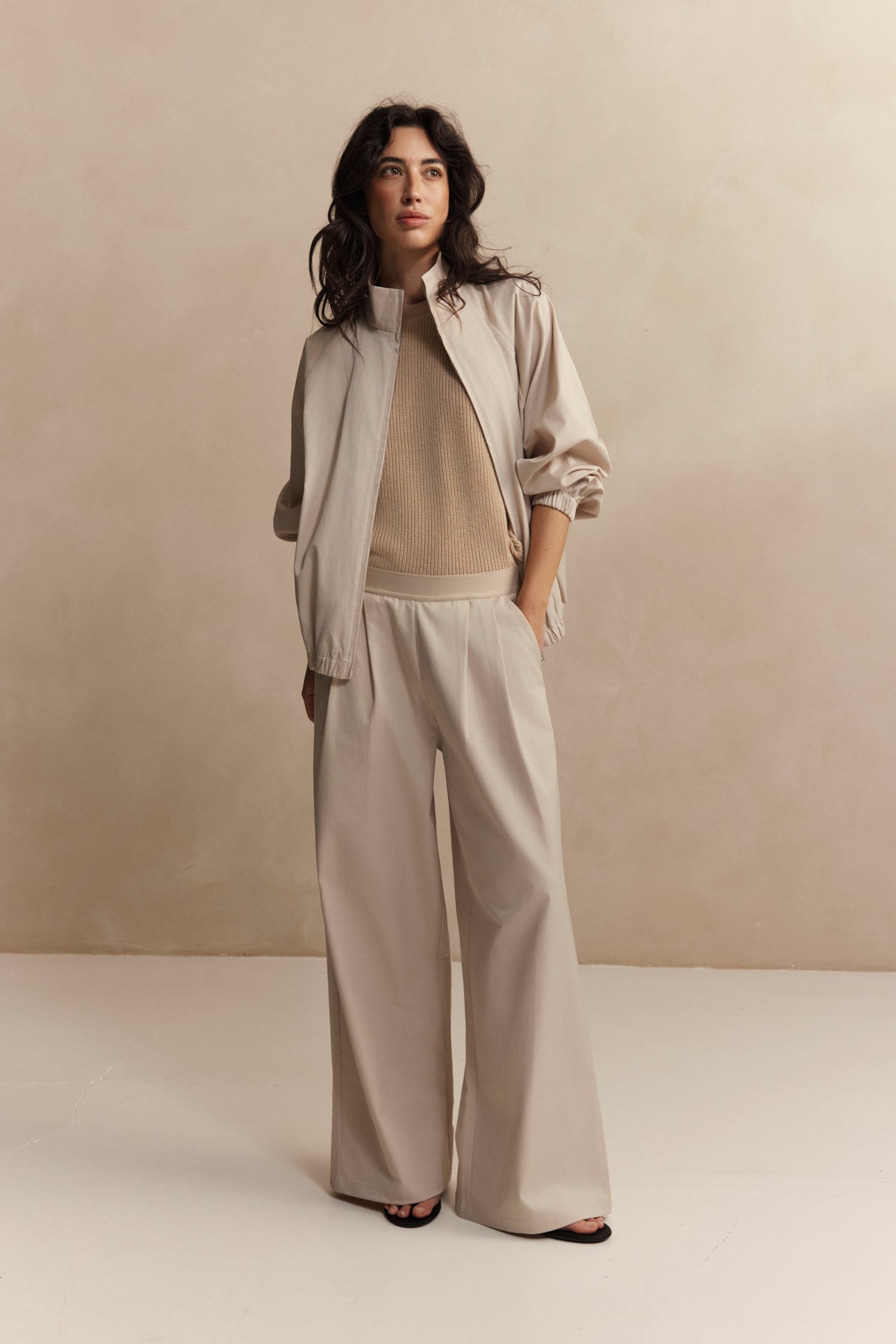 Norah Wide Leg - Beige