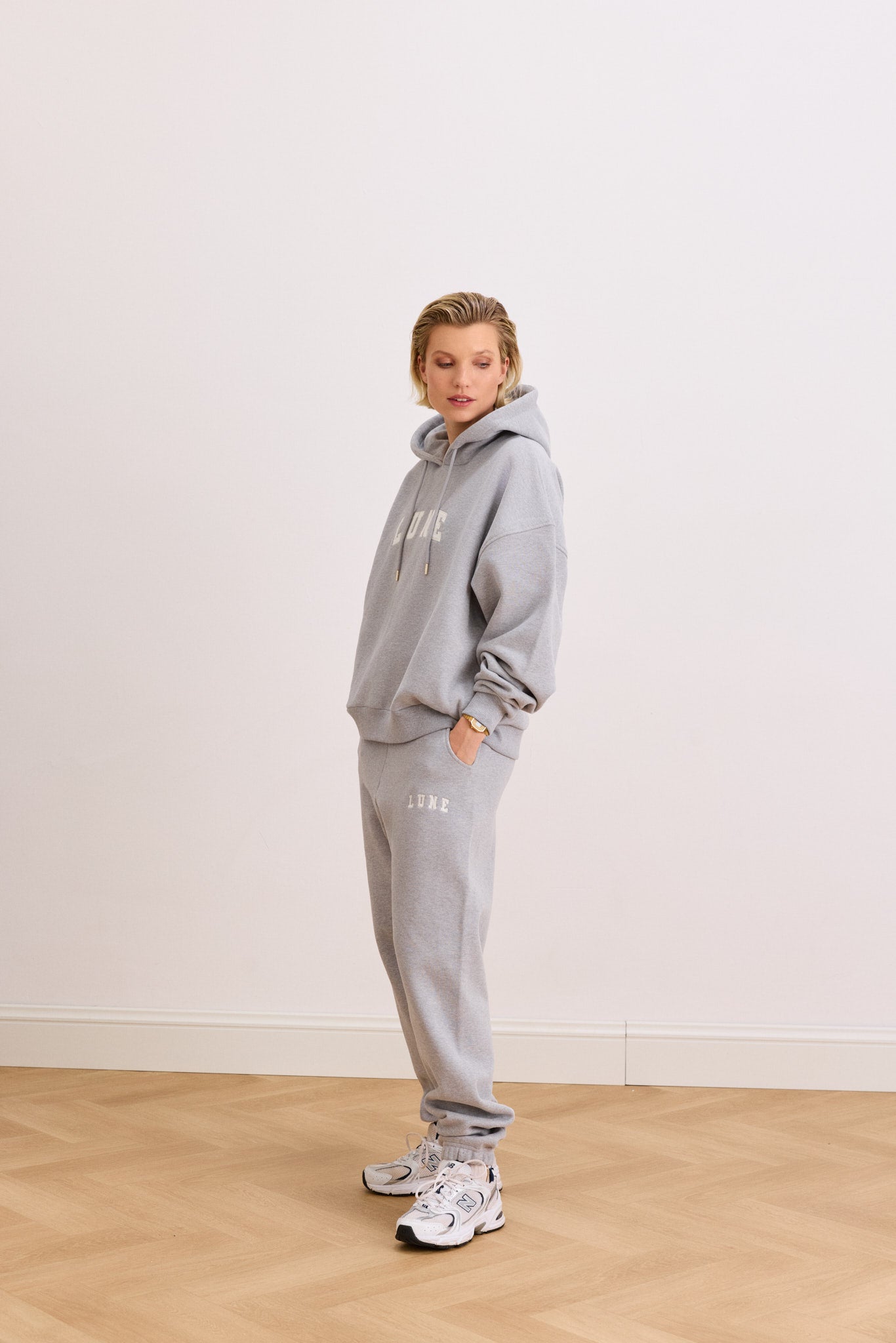 Zoe Logo Hoodie - Grey Melange
