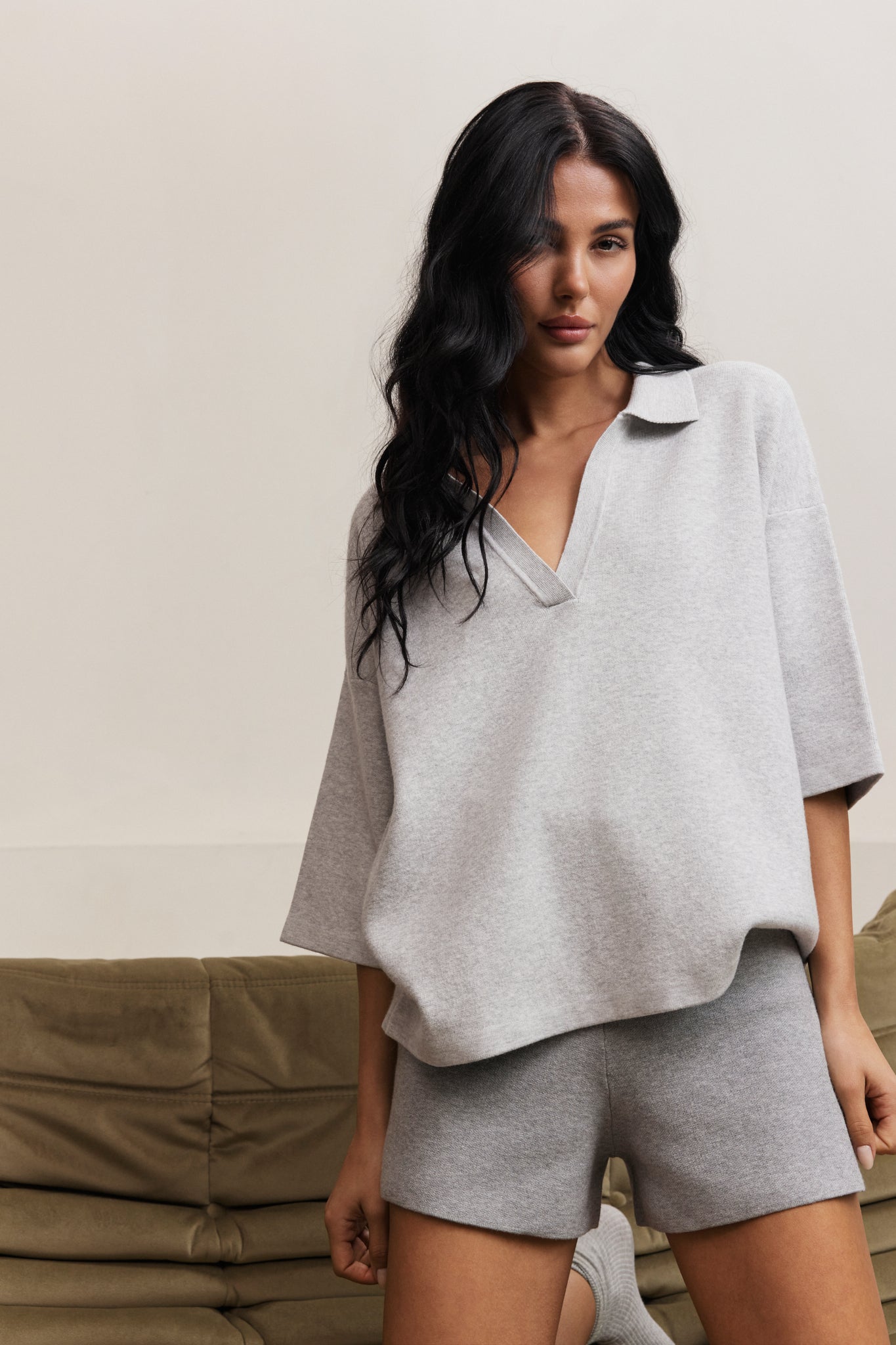 Olly Shorts - Grey Melange