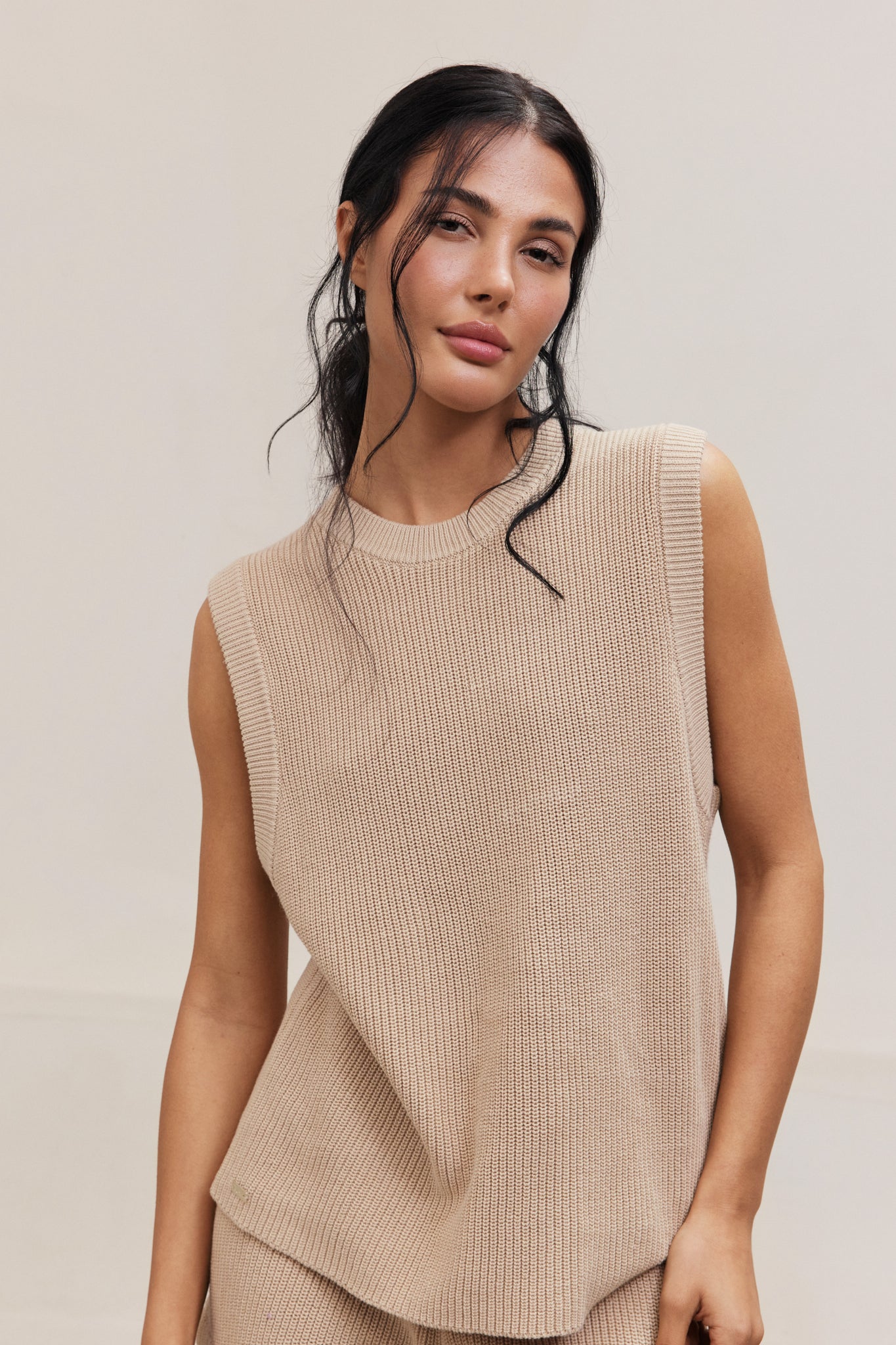 Stella Sleeveless Top - Champagne