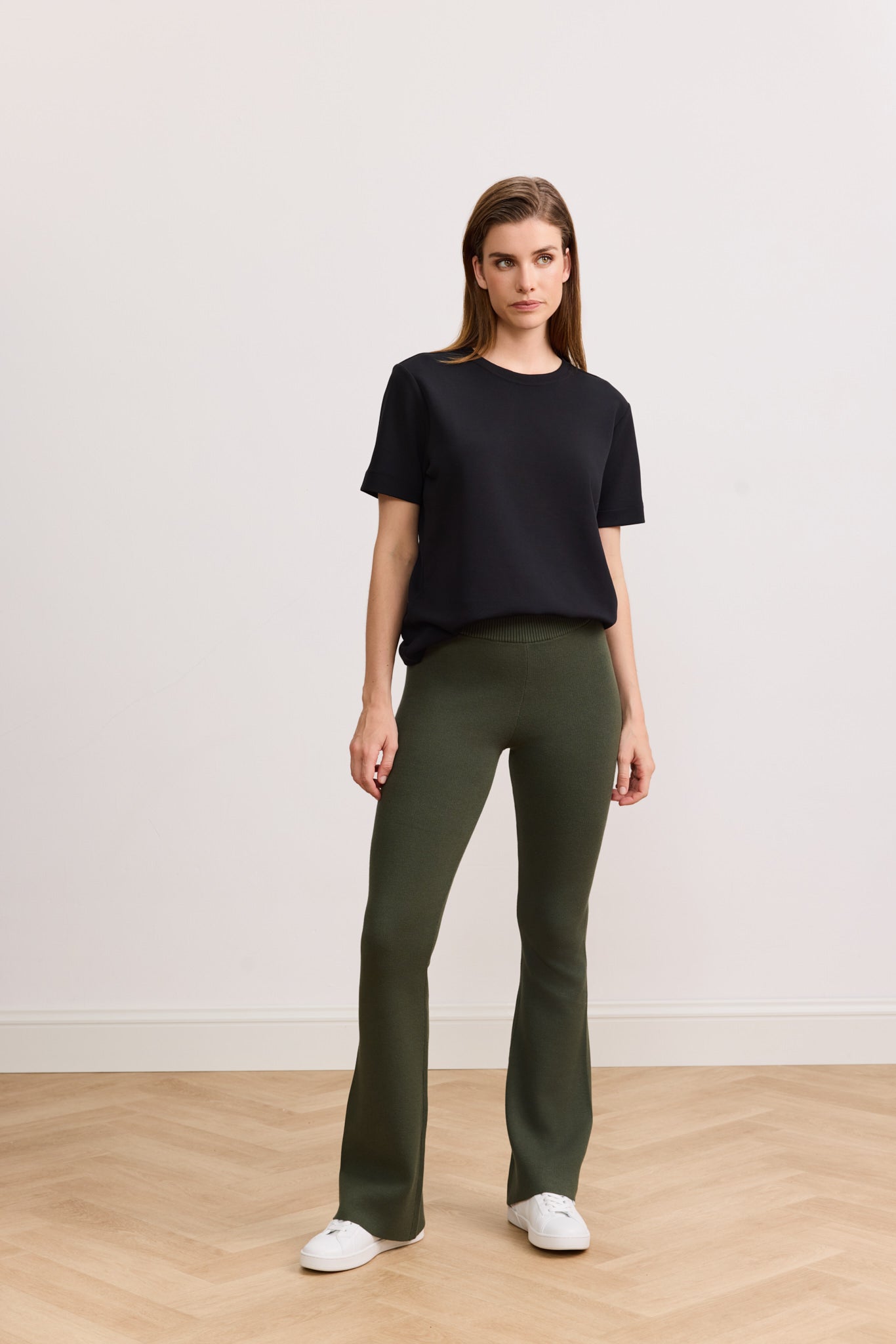 OLLY Flare pants - Deep Moss